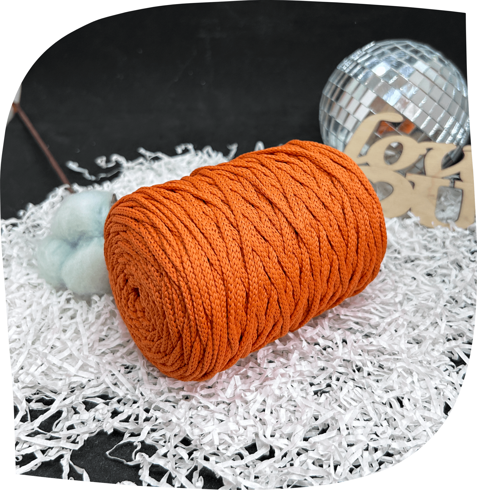 Шнур ПЭ вязаный 3 мм, 200г, 100м,  2029 – оранжевый