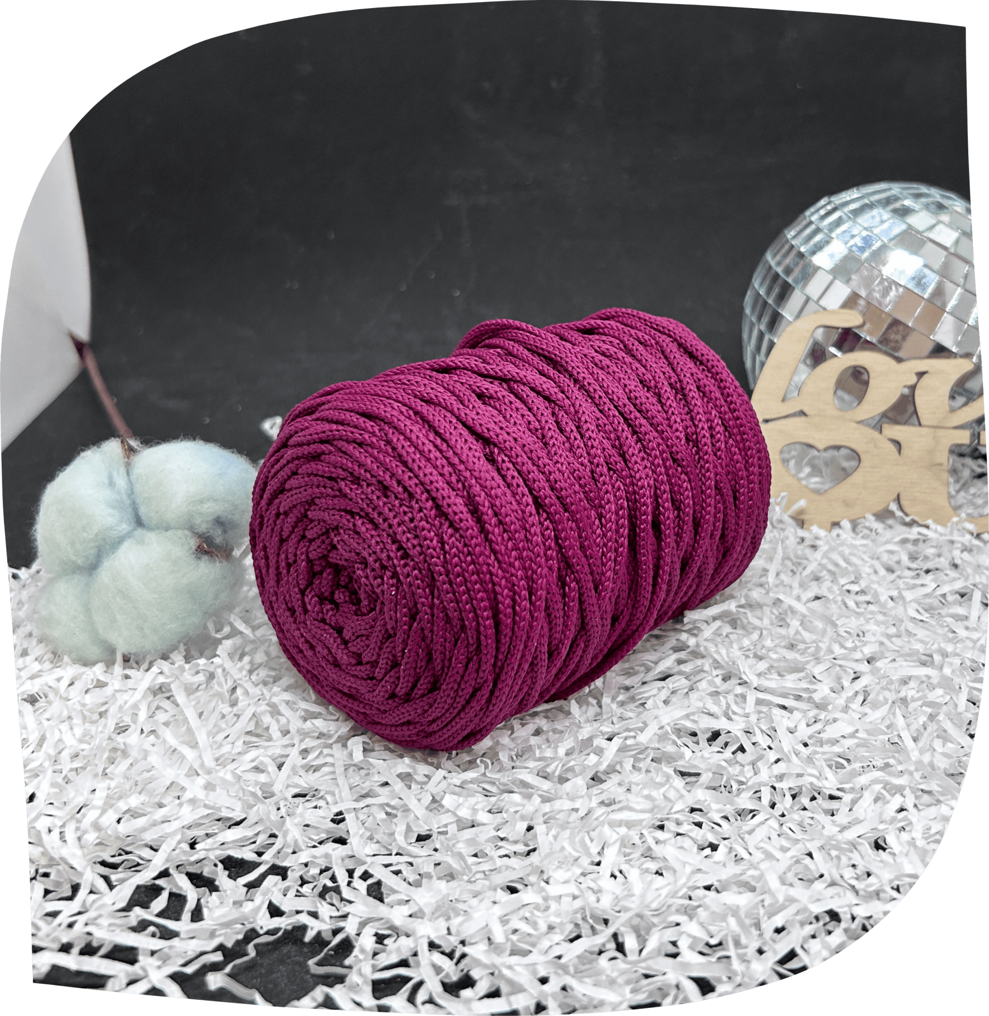 Шнур ПЭ вязаный 3 мм, 200г, 100м,  2028 – слива