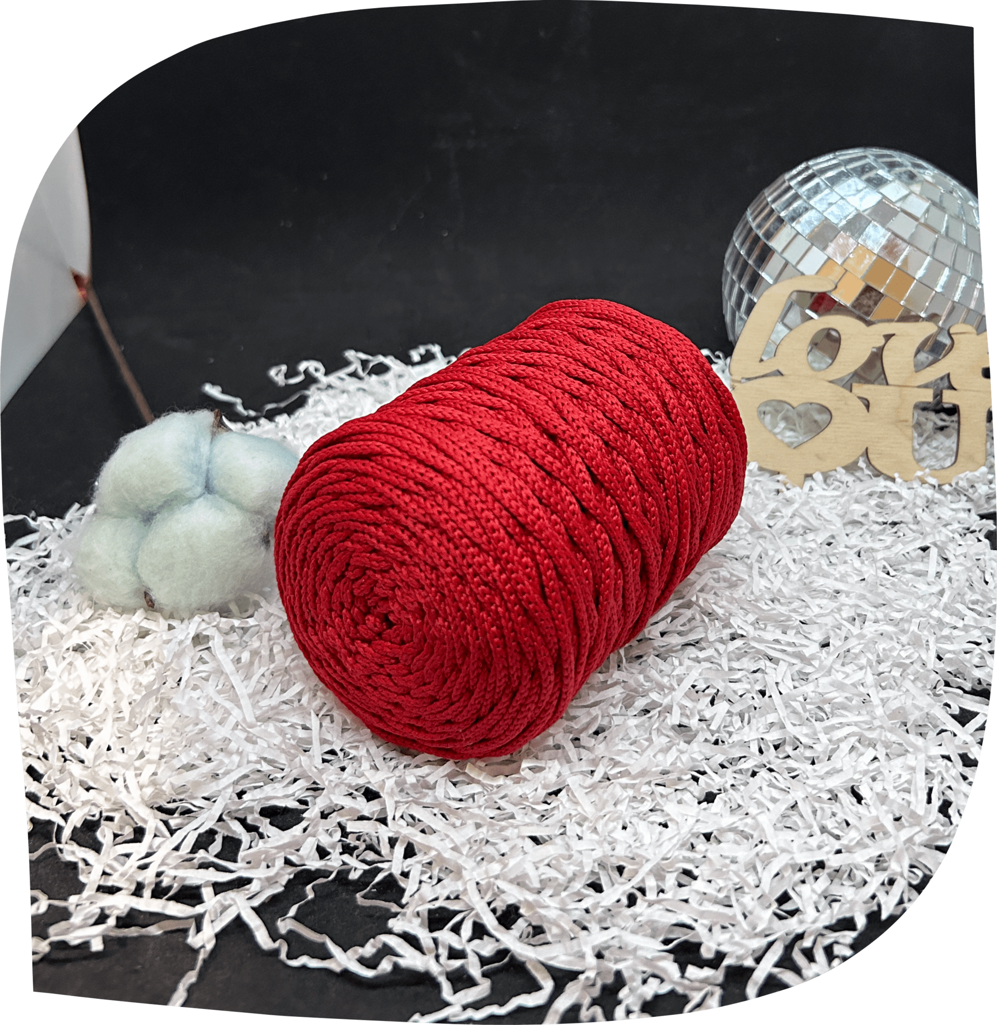 Шнур ПЭ вязаный 3 мм, 200г, 100м,  2027 – красный