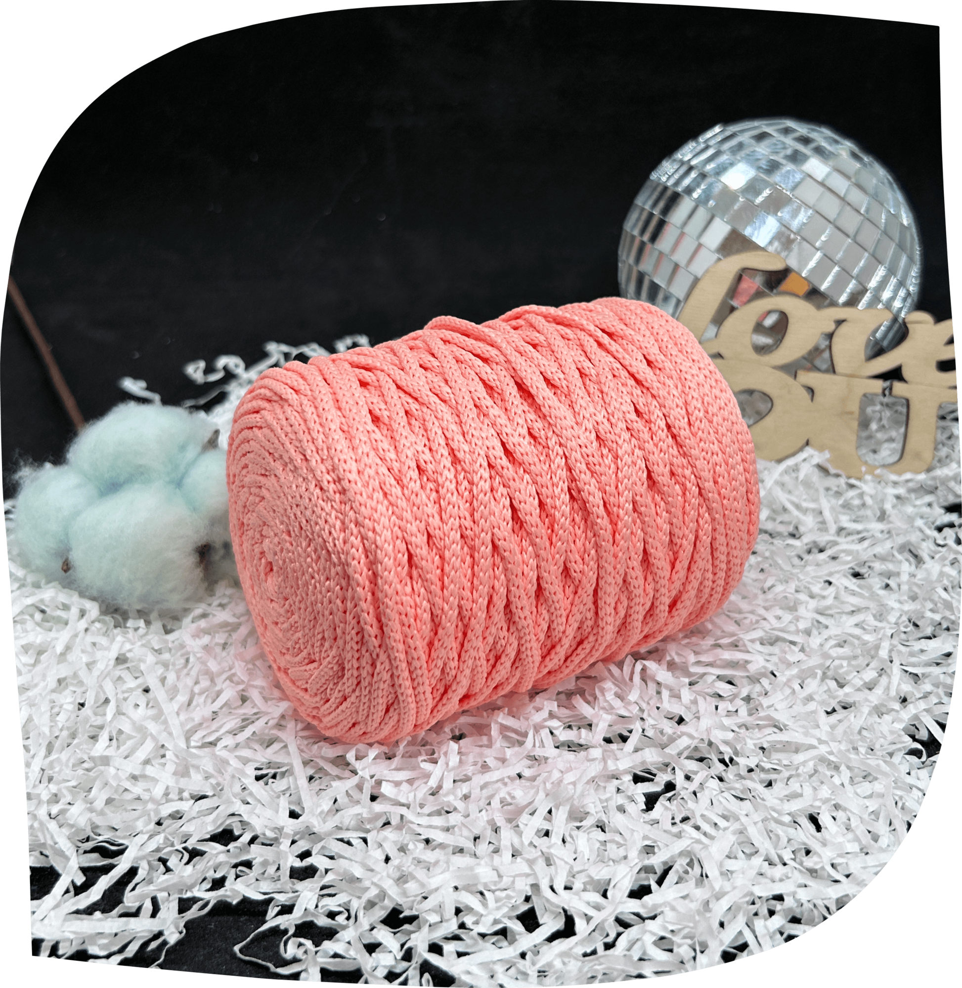 Шнур ПЭ вязаный 3 мм, 200г, 100м,  2026 – розовый