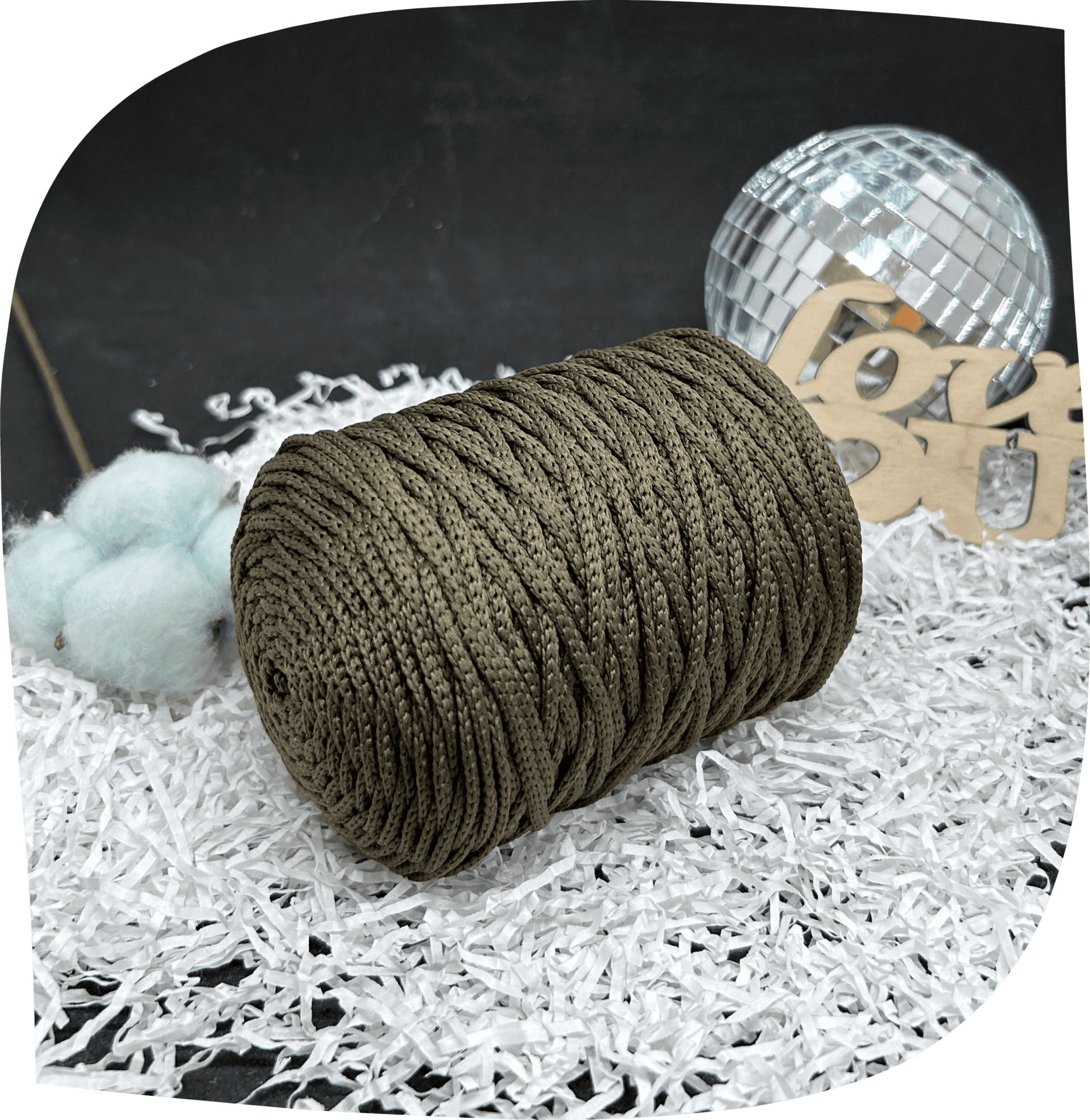 Шнур ПЭ вязаный 3 мм, 200г, 100м,  2024 – олива