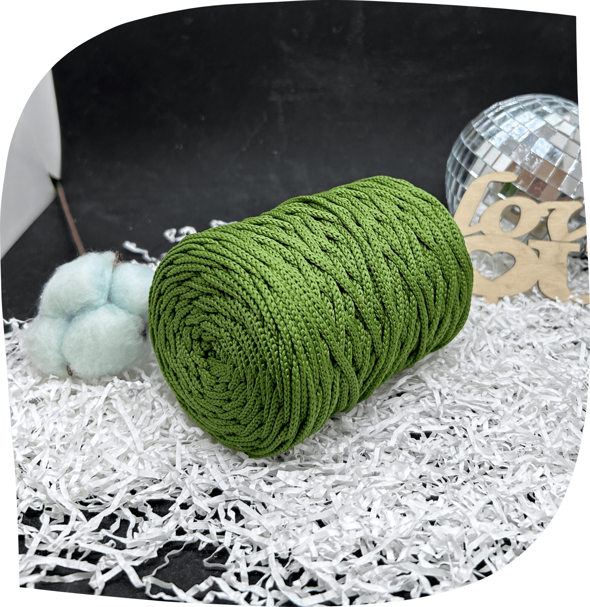 Шнур ПЭ вязаный 3 мм, 200г, 100м,  2023 – хаки