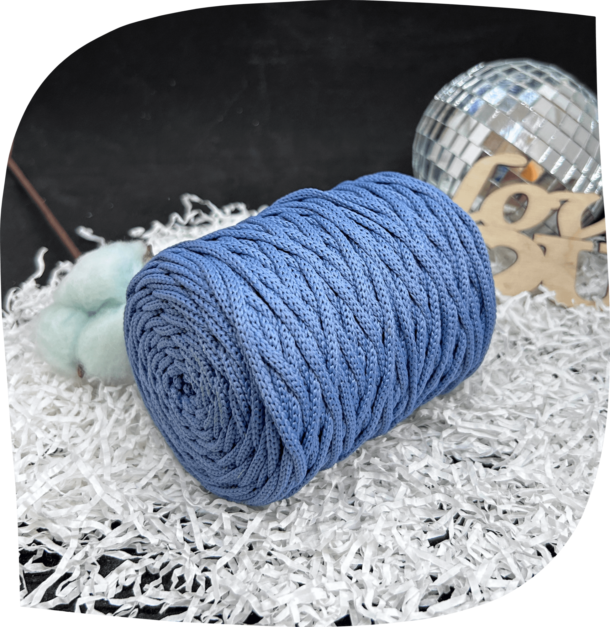 Шнур ПЭ вязаный 3 мм, 200г, 100м,  2017 – серо-голубой