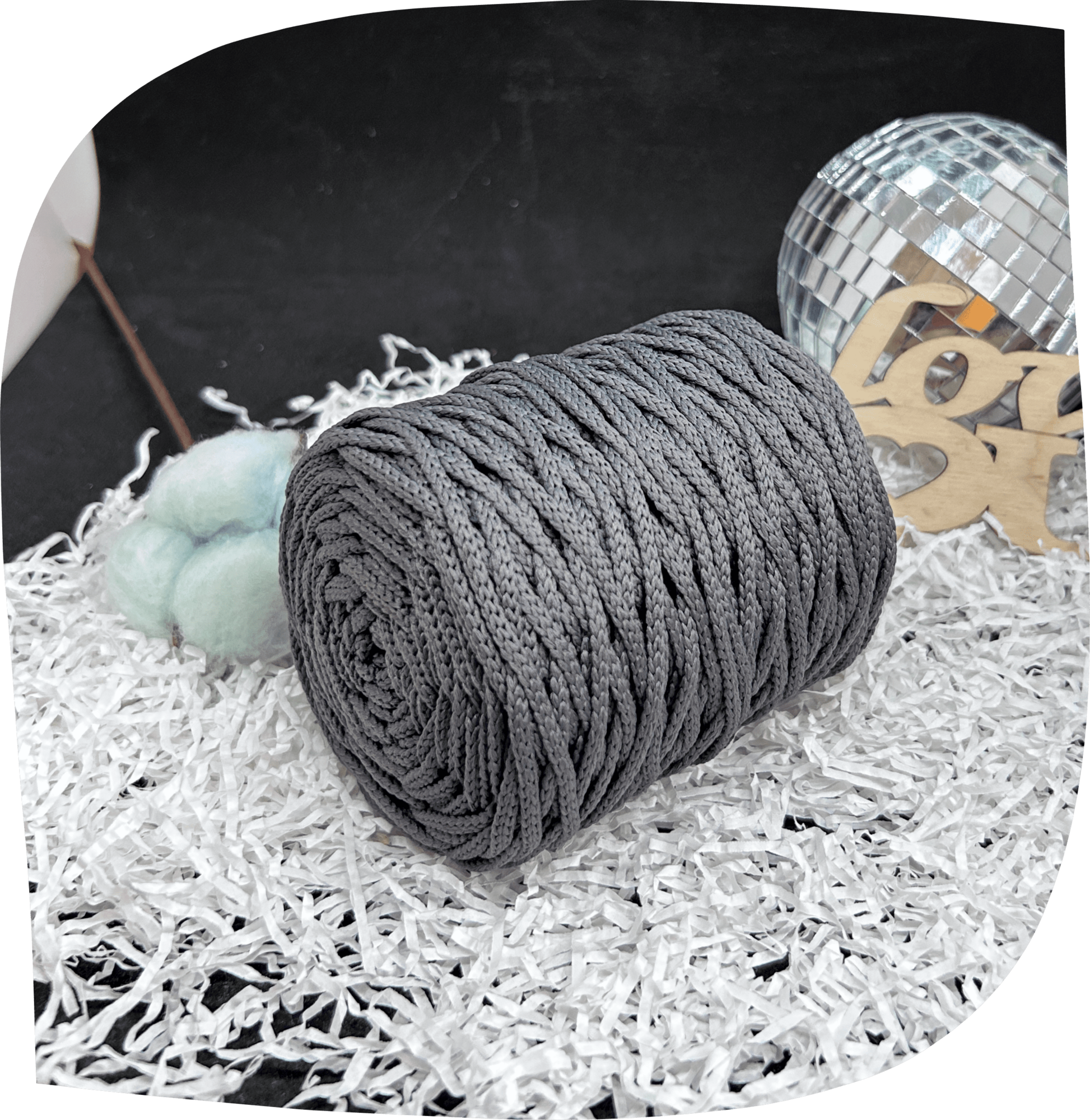 Шнур ПЭ вязаный 3 мм, 200г, 100м,  2016 – сталь