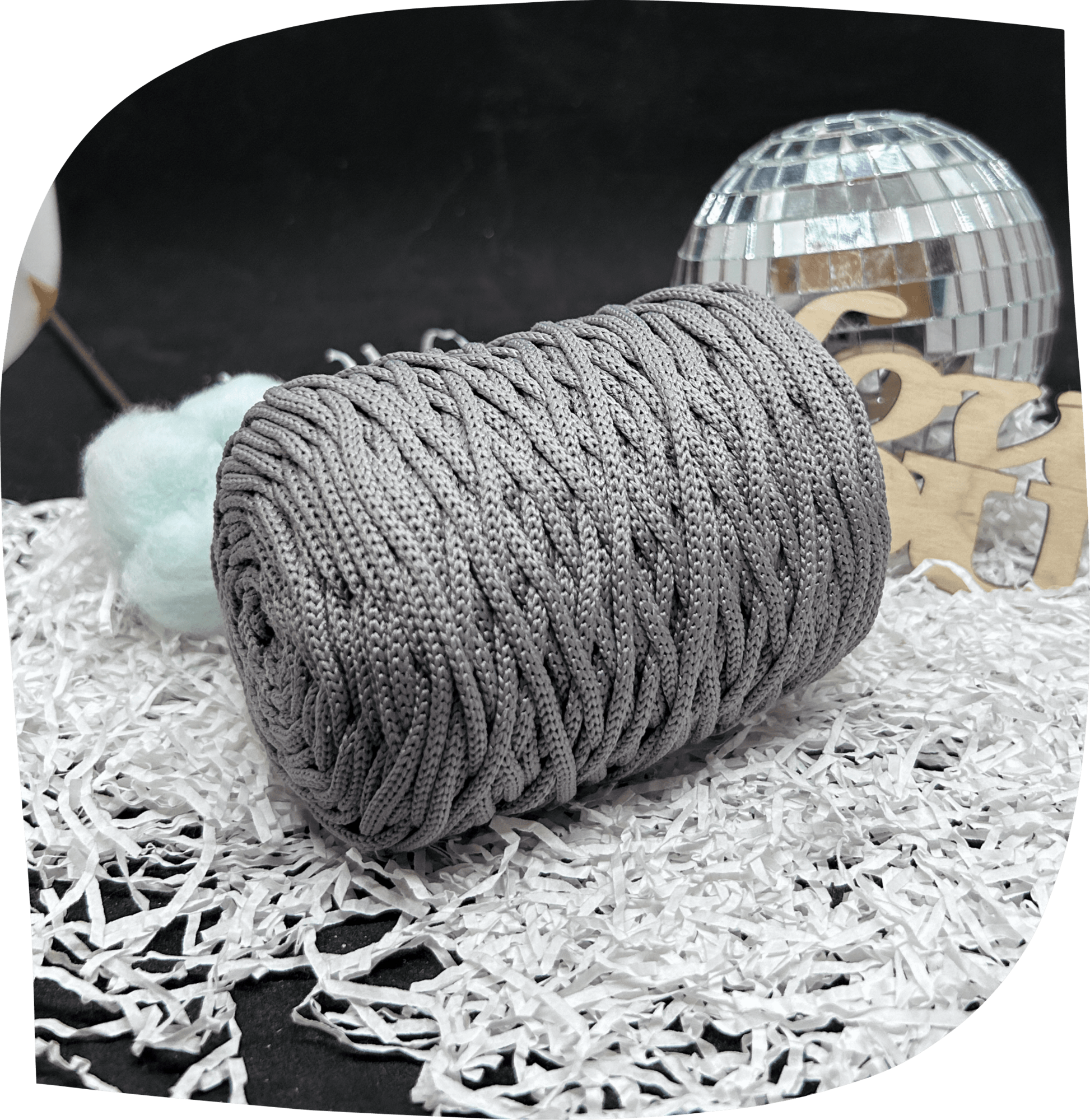 Шнур ПЭ вязаный 3 мм, 200г, 100м,  2015 – серый