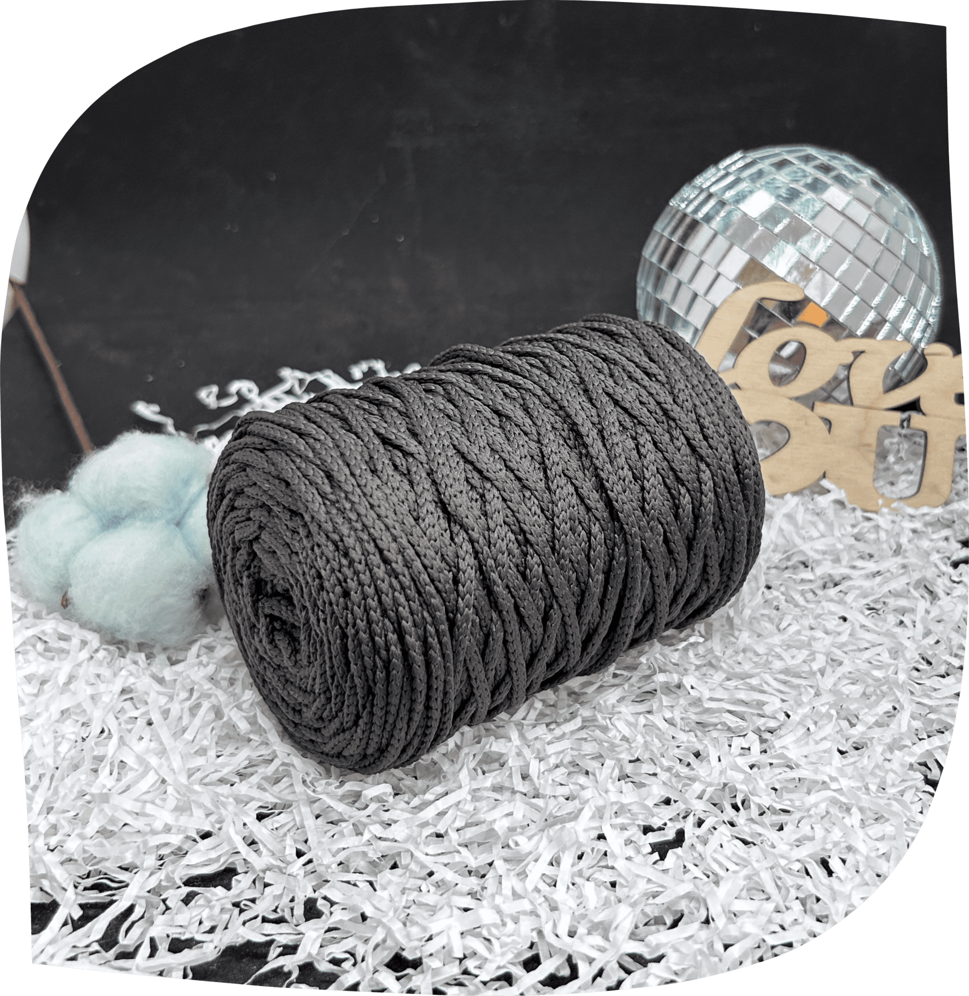 Шнур ПЭ вязаный 3 мм, 200г, 100м,  2012 – темно-серый