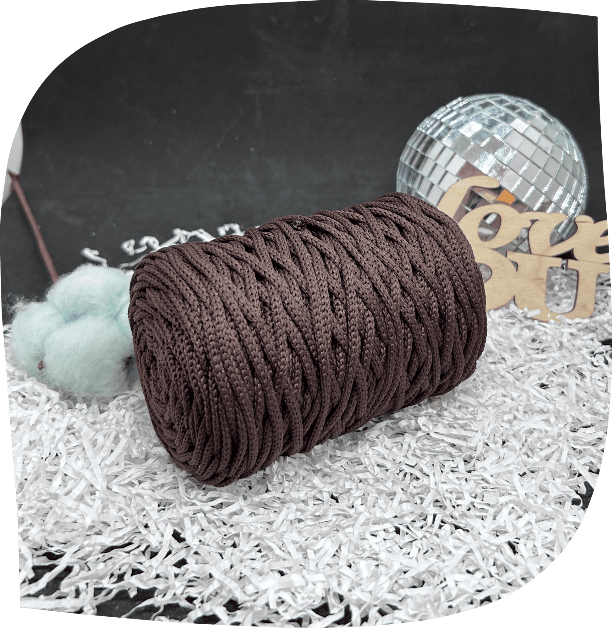 Шнур ПЭ вязаный 3 мм, 200г, 100м,  2011 – шоколад