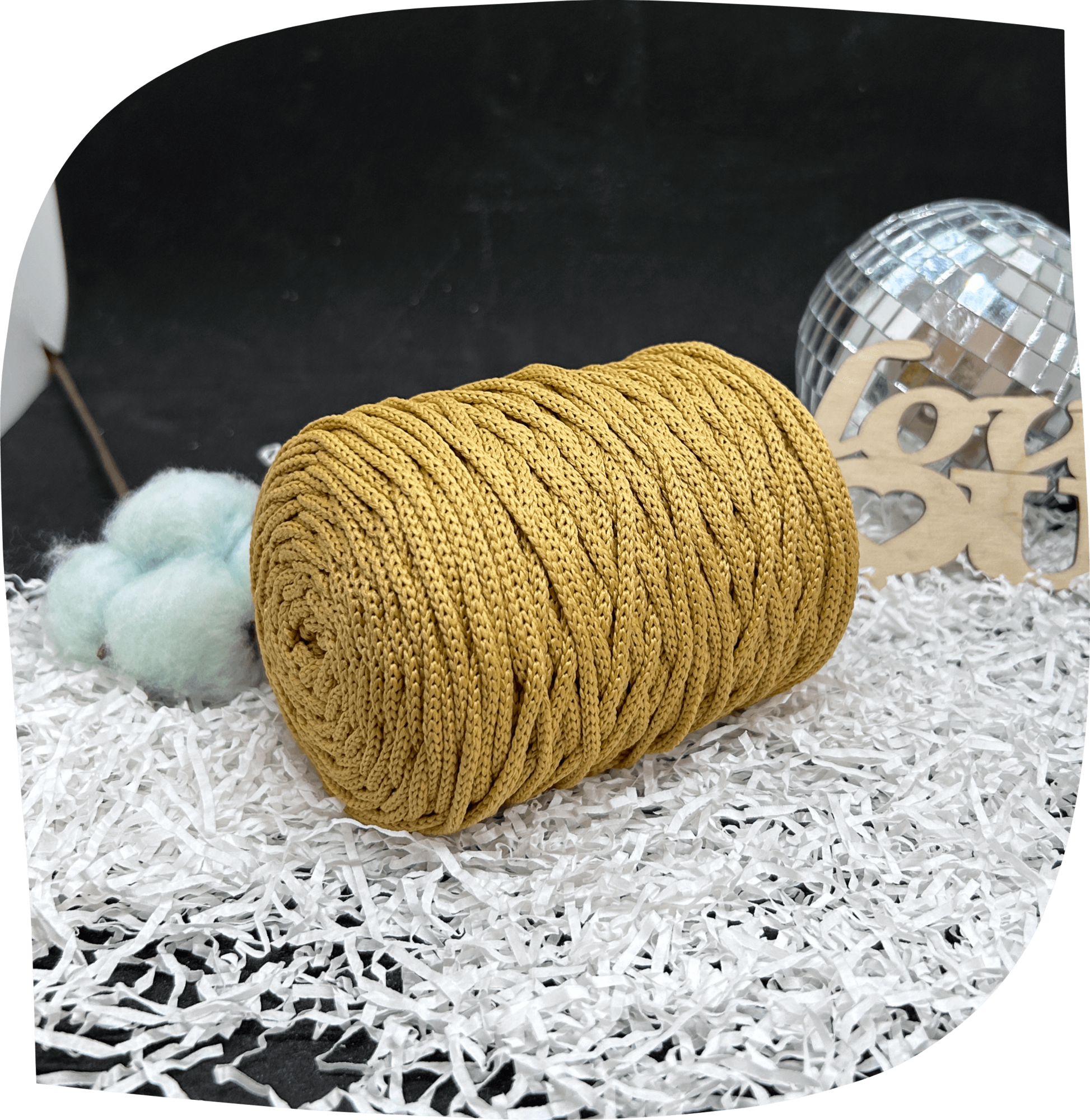 Шнур ПЭ вязаный 3 мм, 200г, 100м,  2007 – золотой