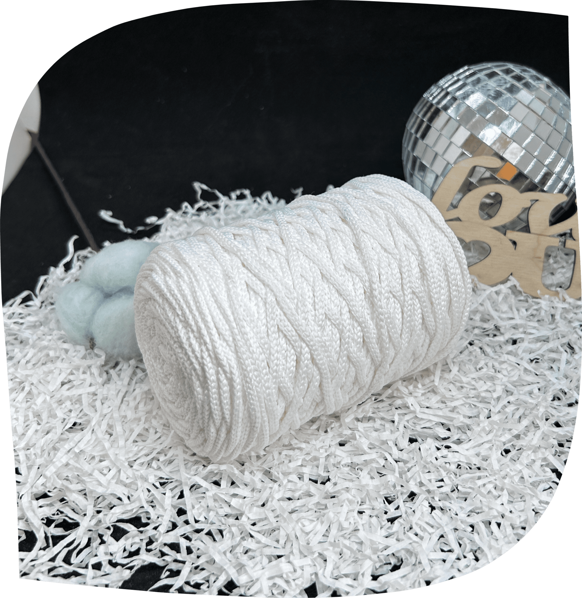 Шнур ПЭ вязаный 3 мм, 200г, 100м,  2001 – белый