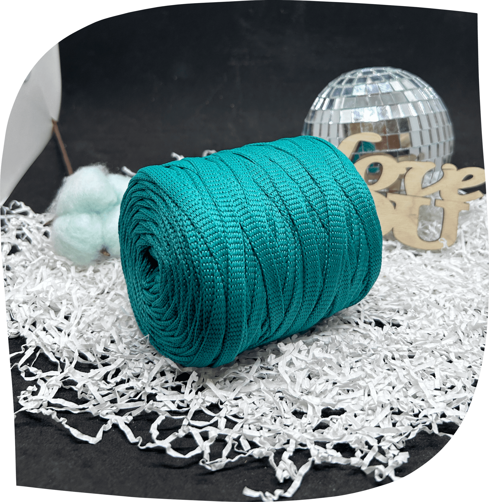 Шнур ПЭ вязаный плоский 7 мм, 200г, 60м,  4032 – светло-зеленый