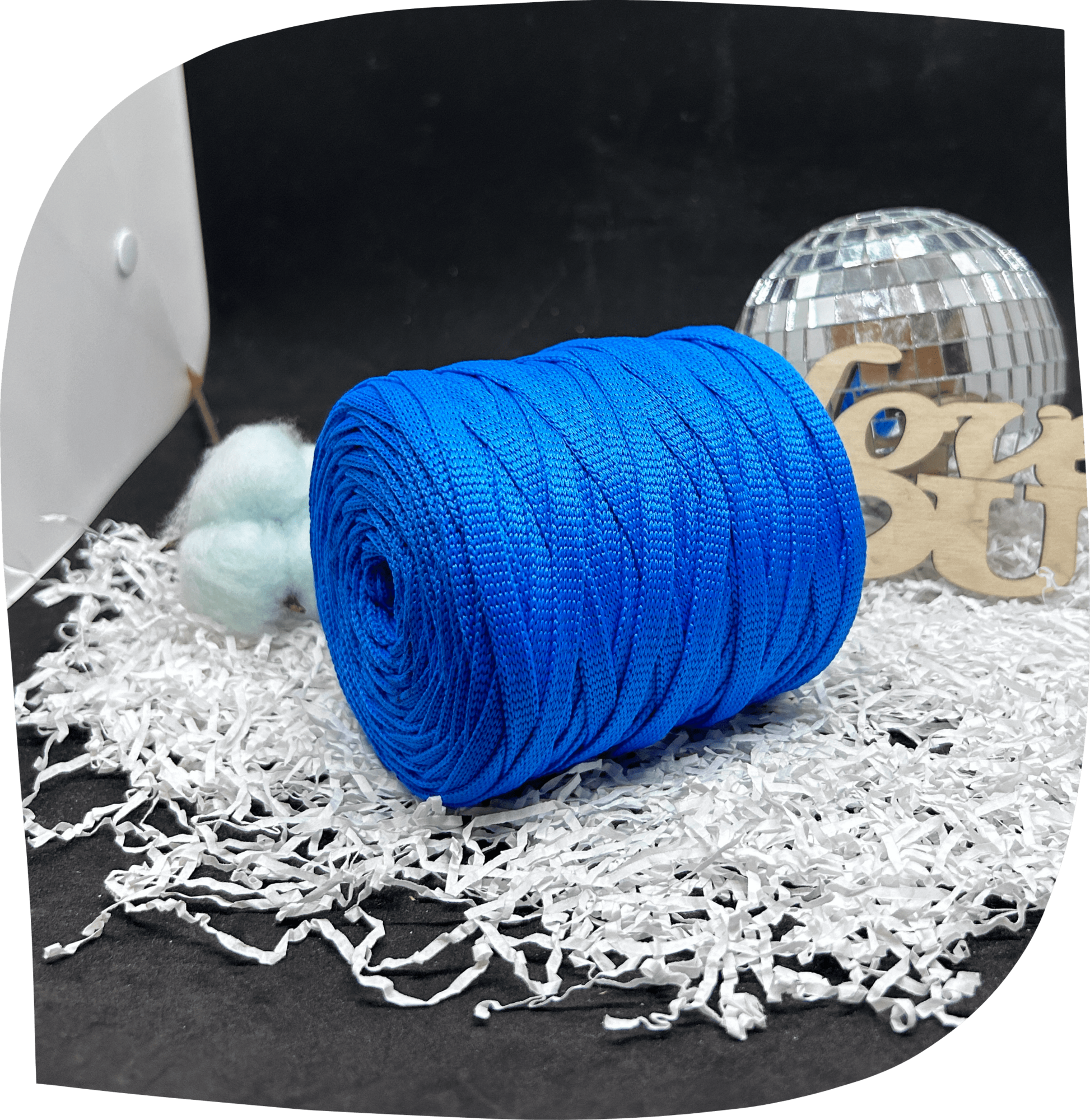 Шнур ПЭ вязаный плоский 7 мм, 200г, 60м,  4022 – бирюза