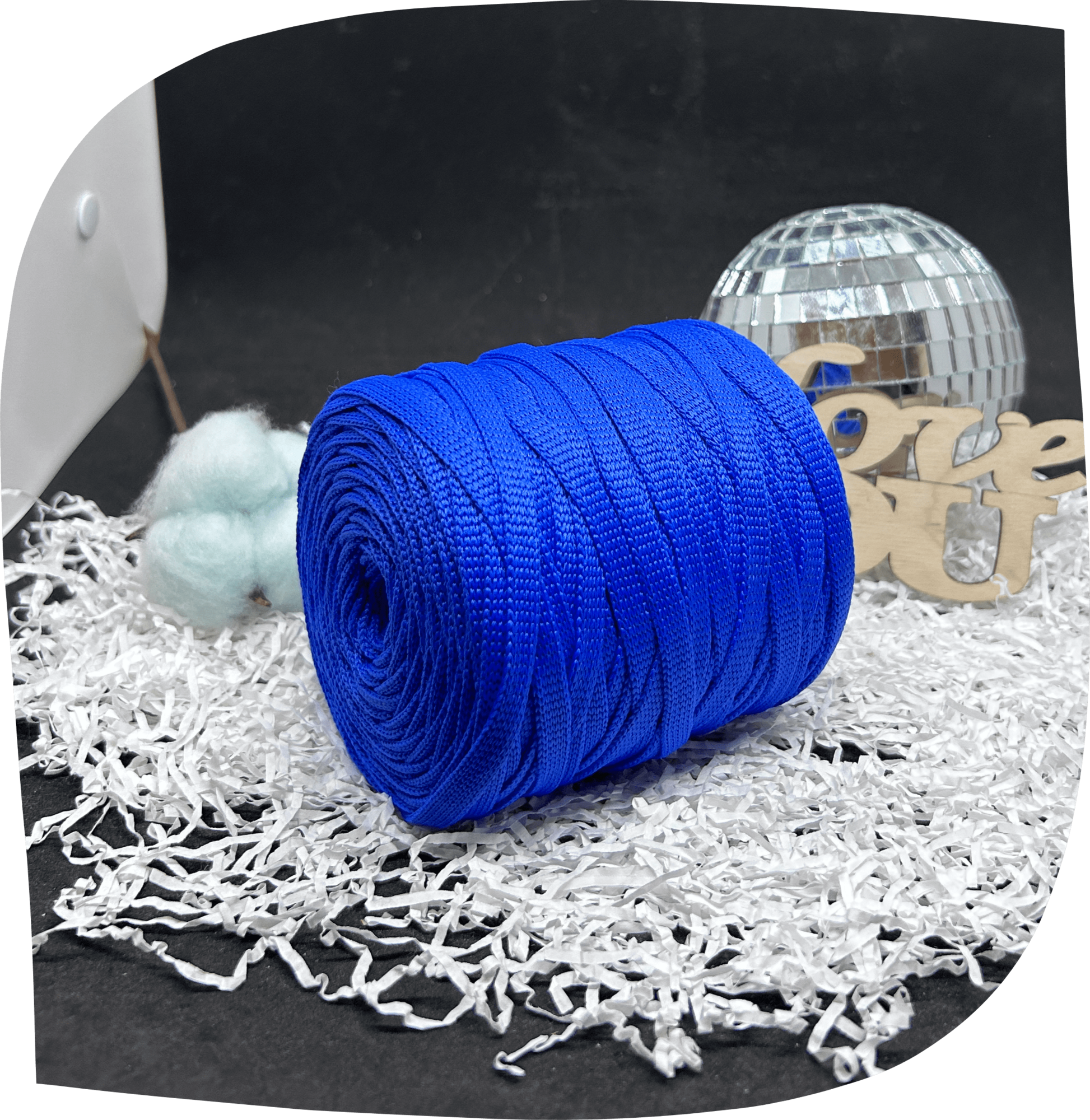 Шнур ПЭ вязаный плоский 7 мм, 200г, 60м,  4021 – василек