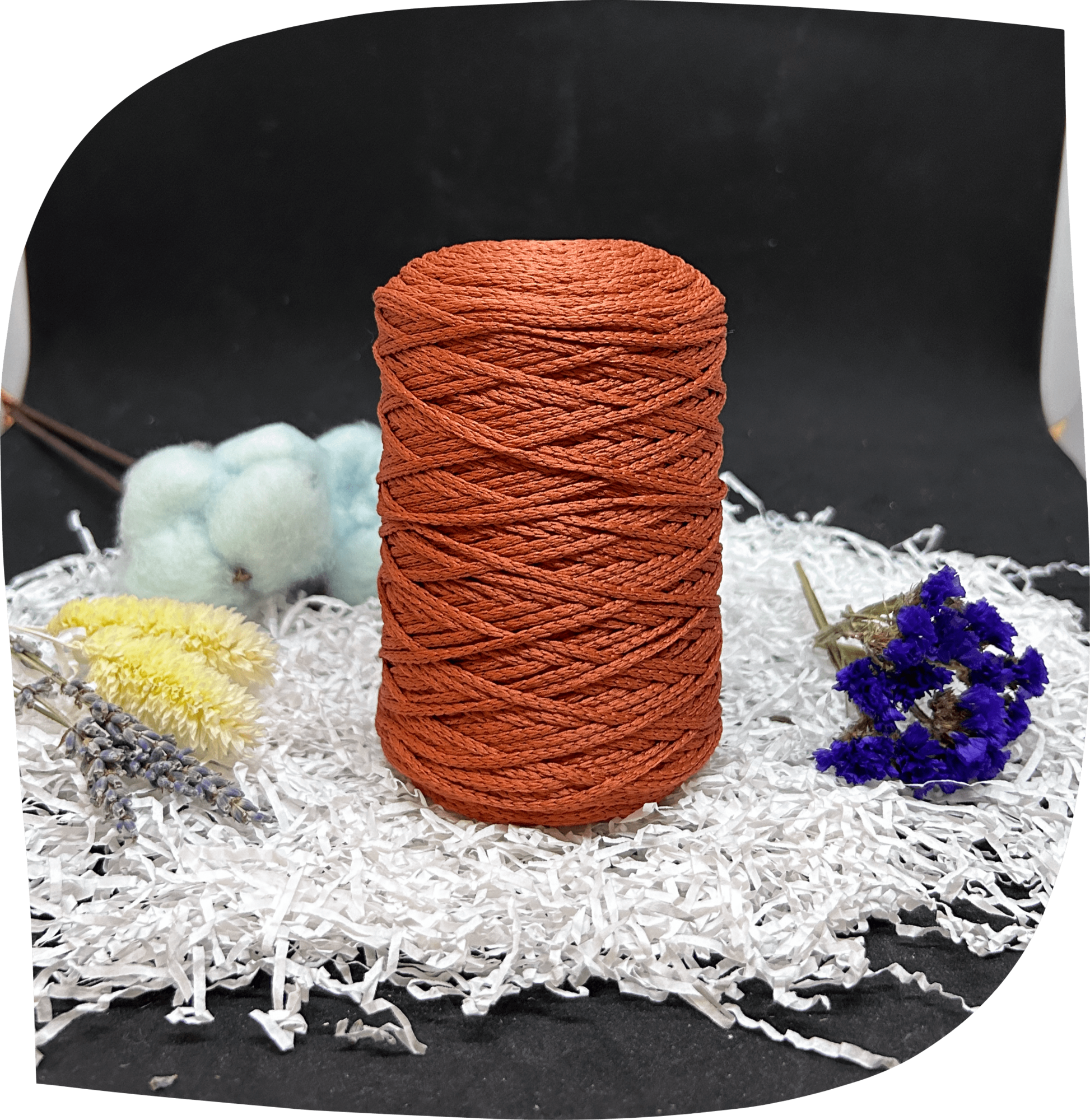 Шнур ПЭ вязаный 2 мм, 160г, 200м,  5031 – терракотовый