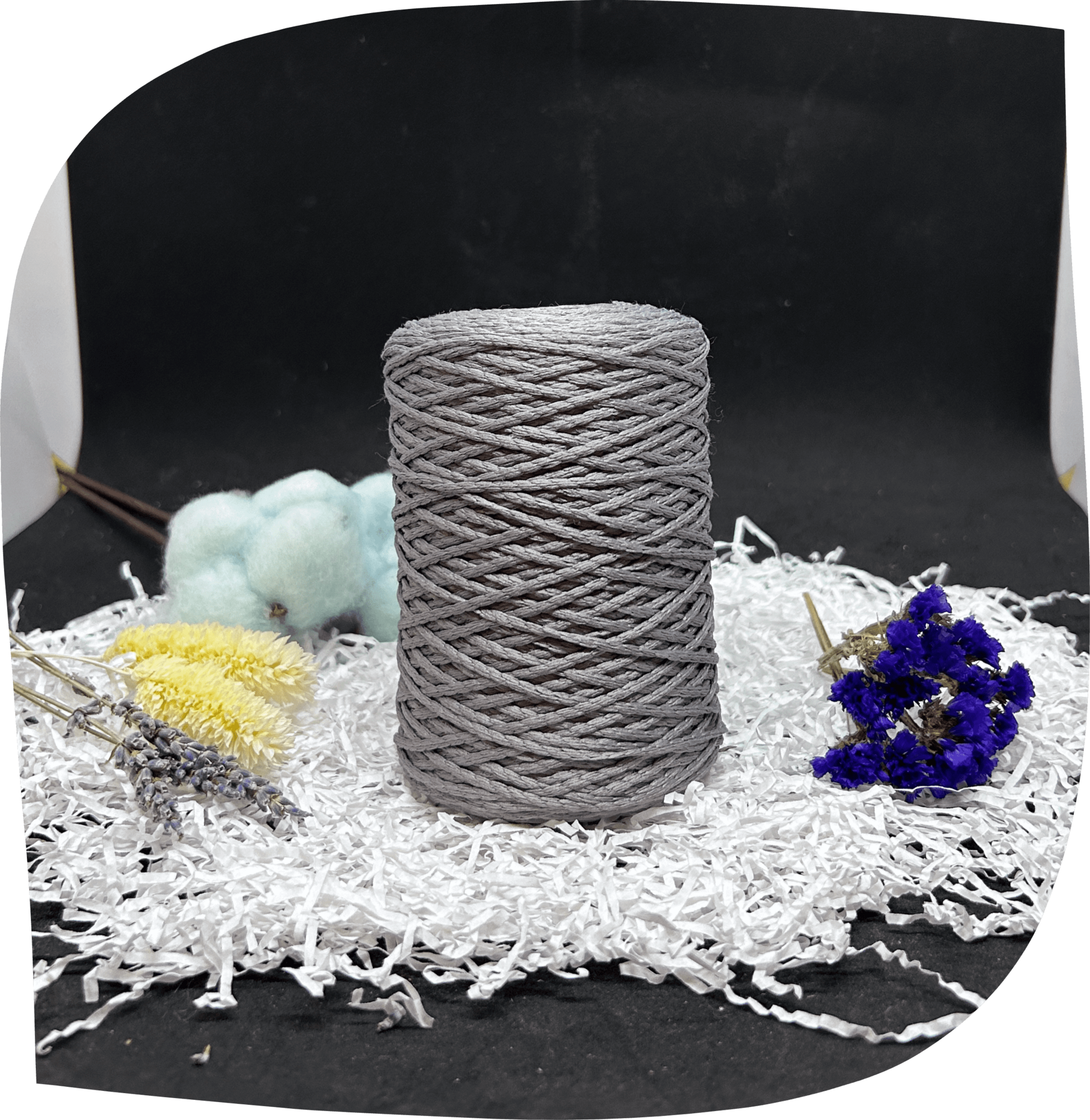 Шнур ПЭ вязаный 2 мм, 160г, 200м,  5015 – серый