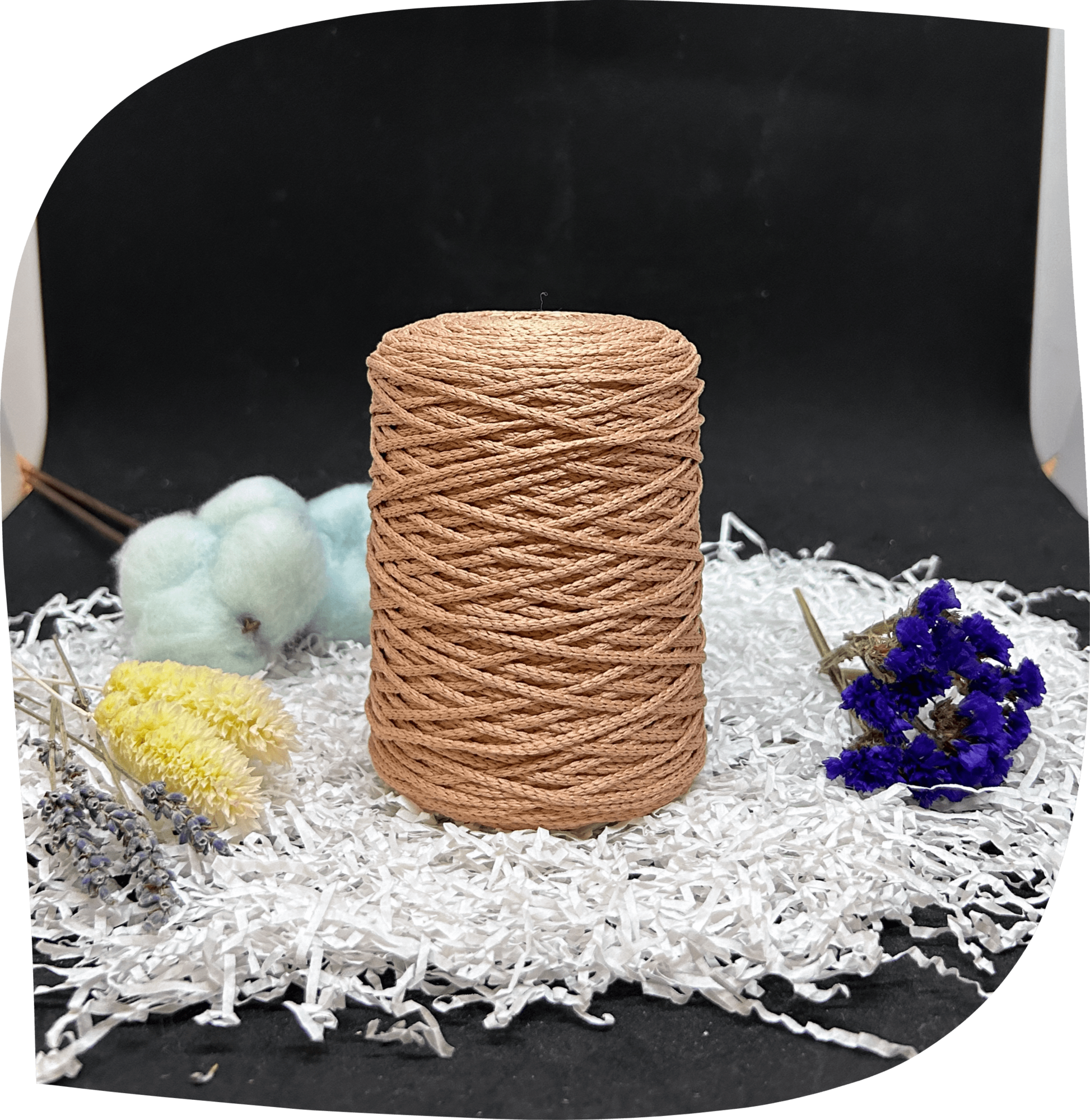 Шнур ПЭ вязаный 2 мм, 160г, 200м,  5005 – розово-бежевый