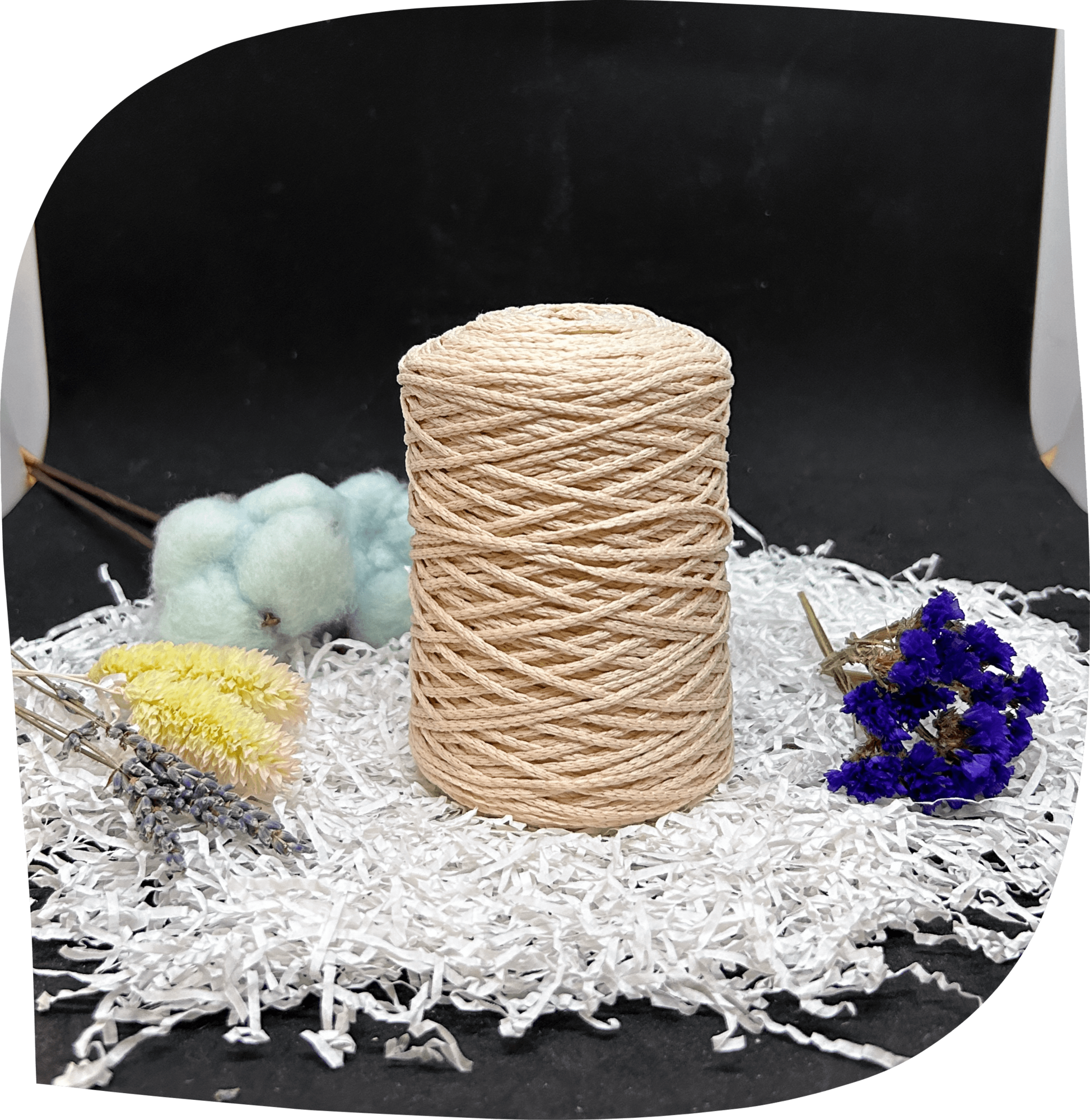 Шнур ПЭ вязаный 2 мм, 160г, 200м,  5003 – светло-бежевый