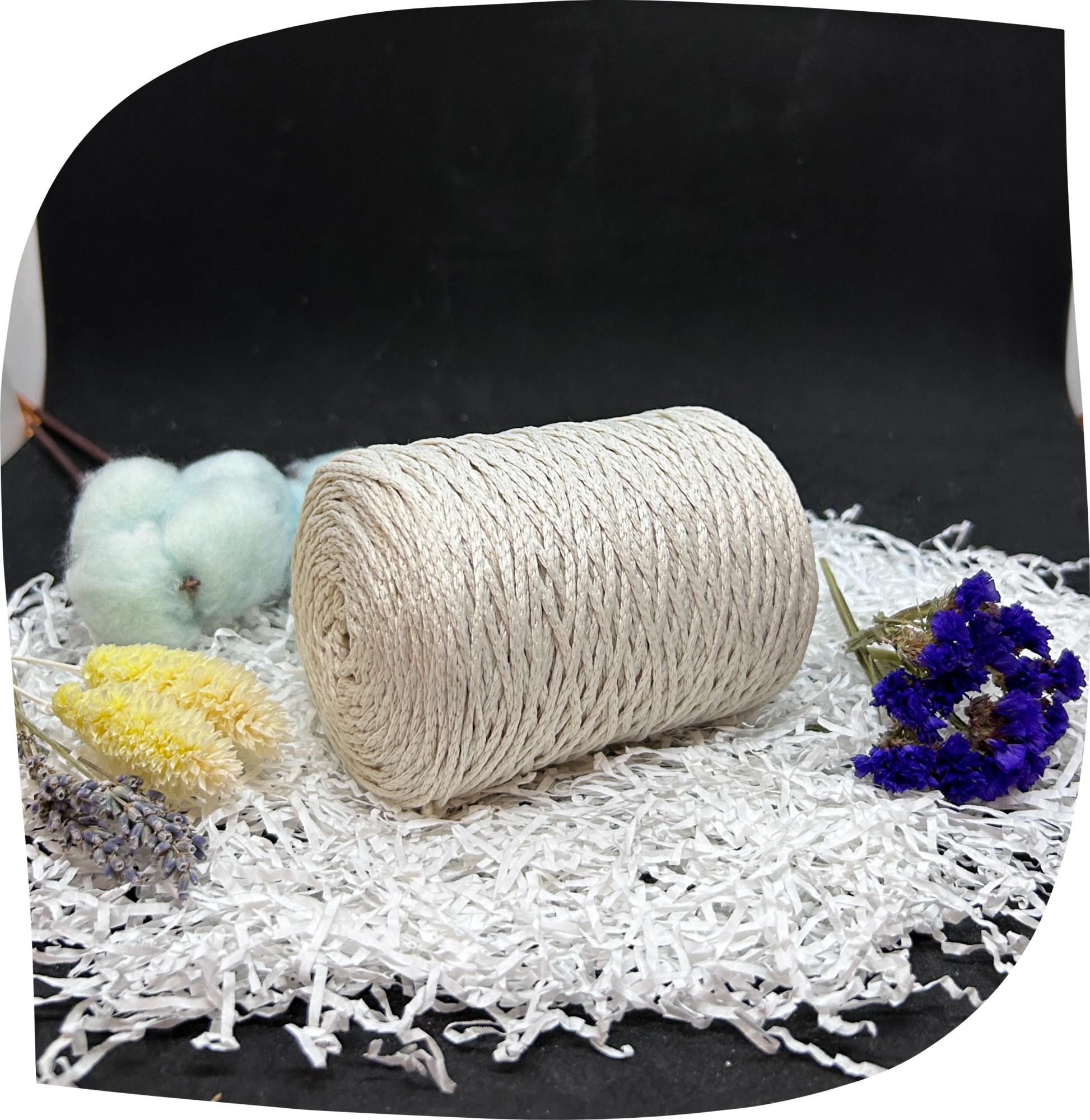 Шнур ПЭ вязаный 2 мм, 160г, 200м,  5002 – молочный