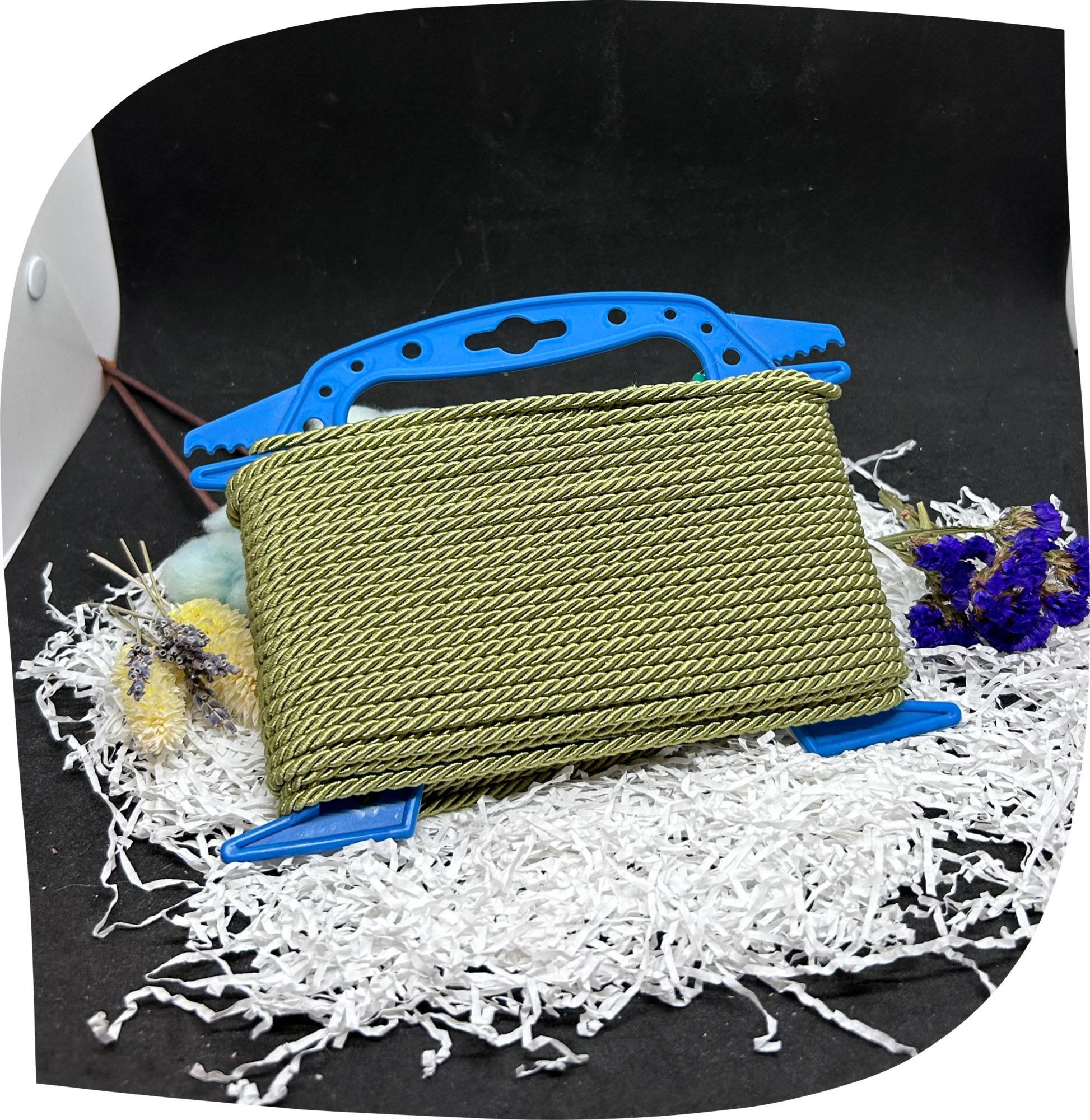 Шнур ПЭ декоративный витой 4,5 мм с сердечником, 200г, 22м,  цвет - 7020