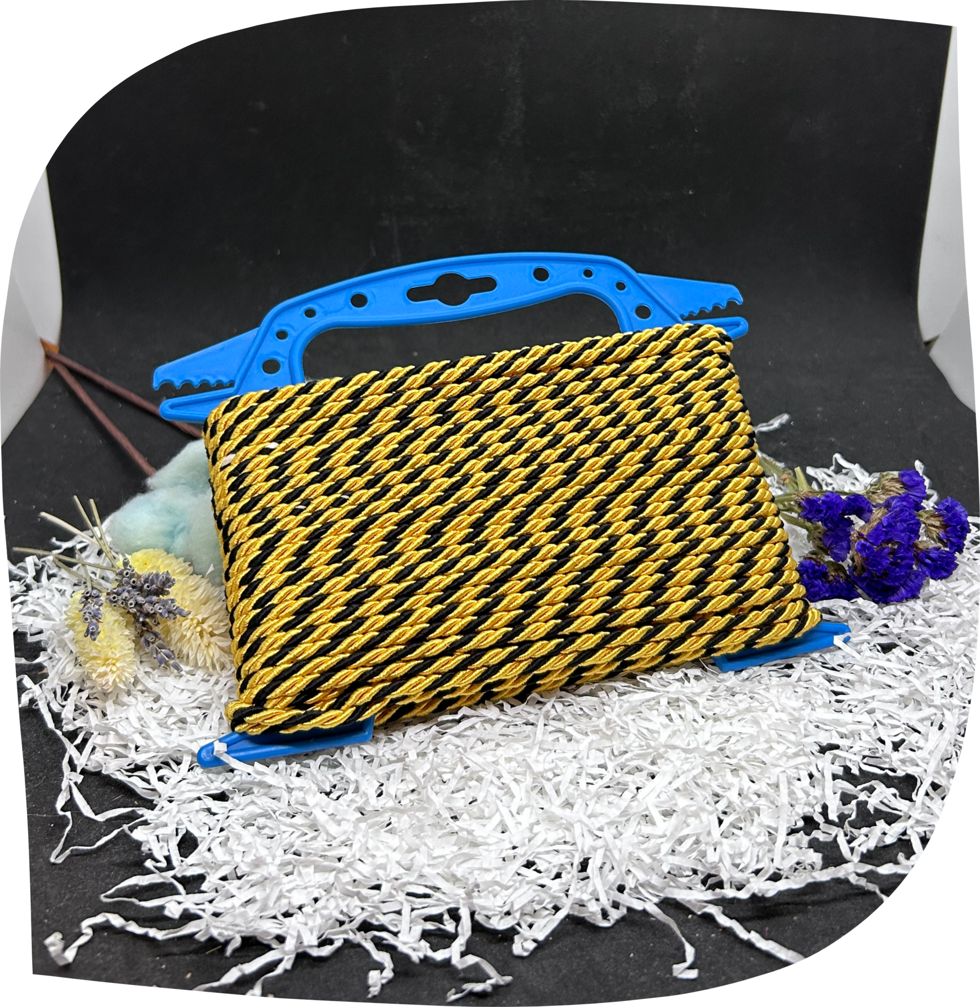 Шнур ПЭ декоративный витой 4,5 мм с сердечником, 200г, 22м,  цвет - 7019