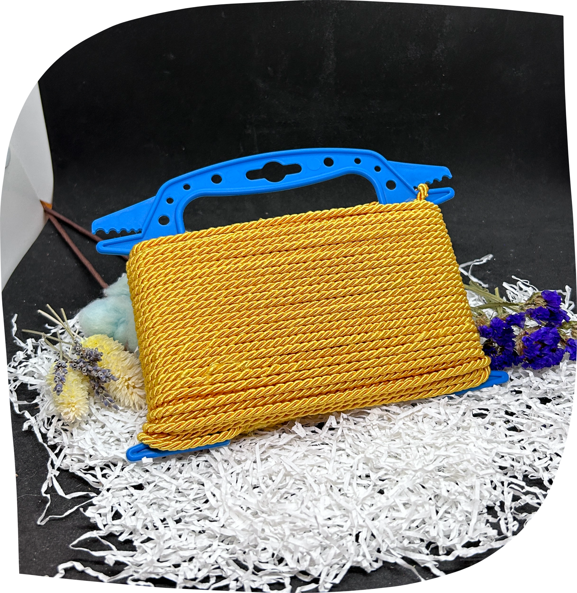 Шнур ПЭ декоративный витой 4,5 мм с сердечником, 200г, 22м,  цвет - 7017