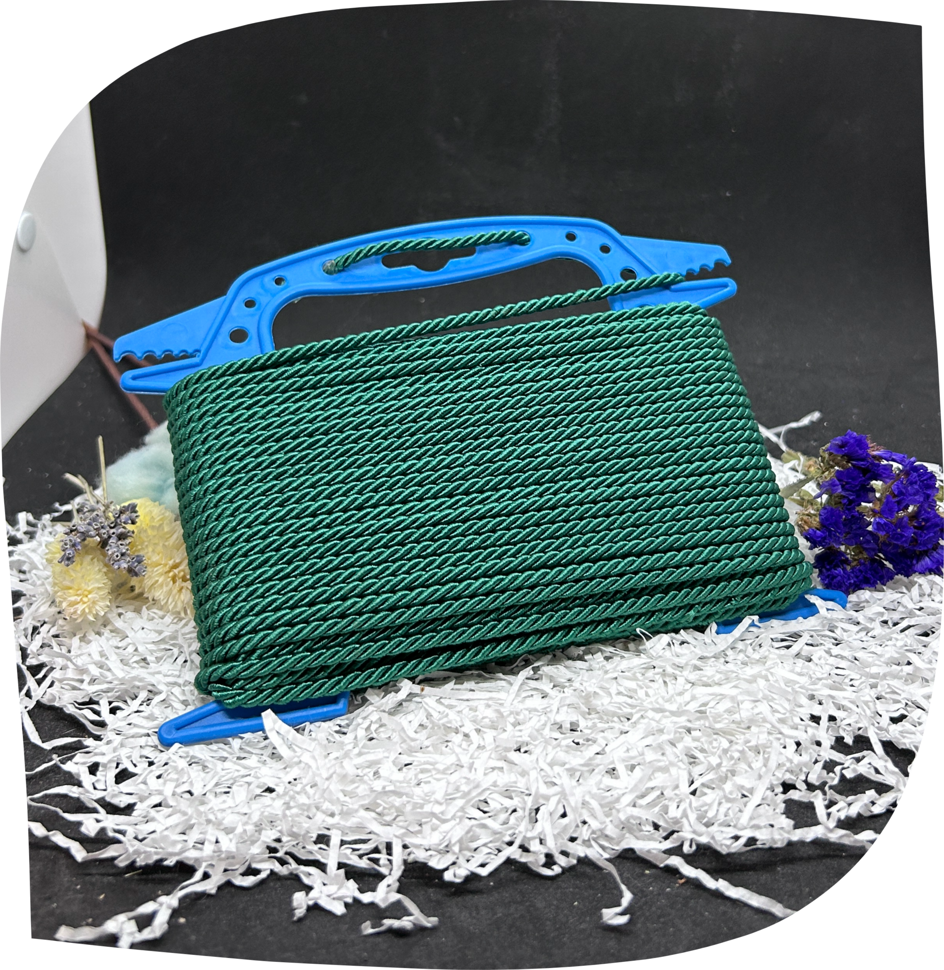 Шнур ПЭ декоративный витой 4,5 мм с сердечником, 200г, 22м,  цвет - 7015