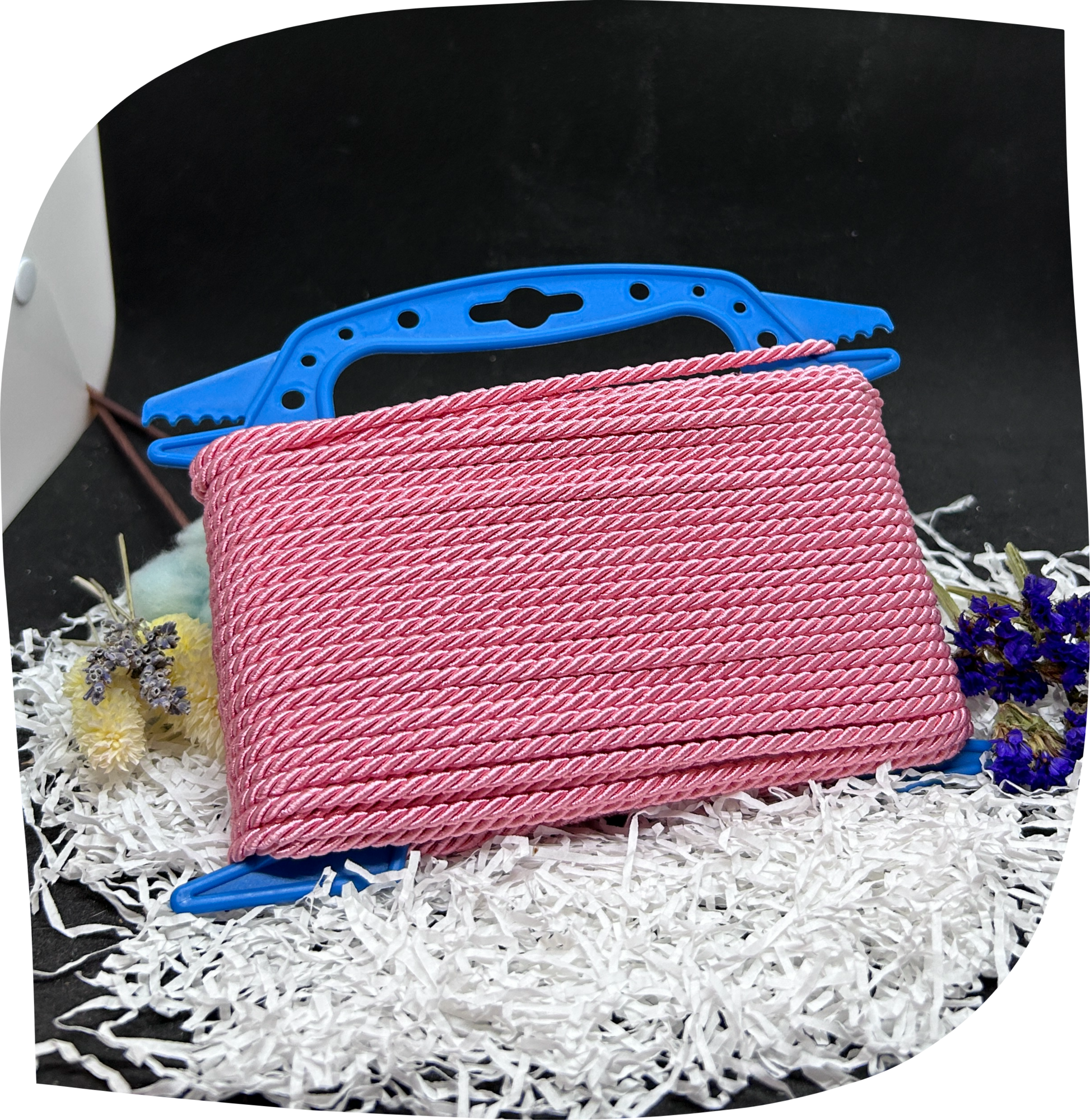 Шнур ПЭ декоративный витой 4,5 мм с сердечником, 200г, 22м,  цвет - 7014