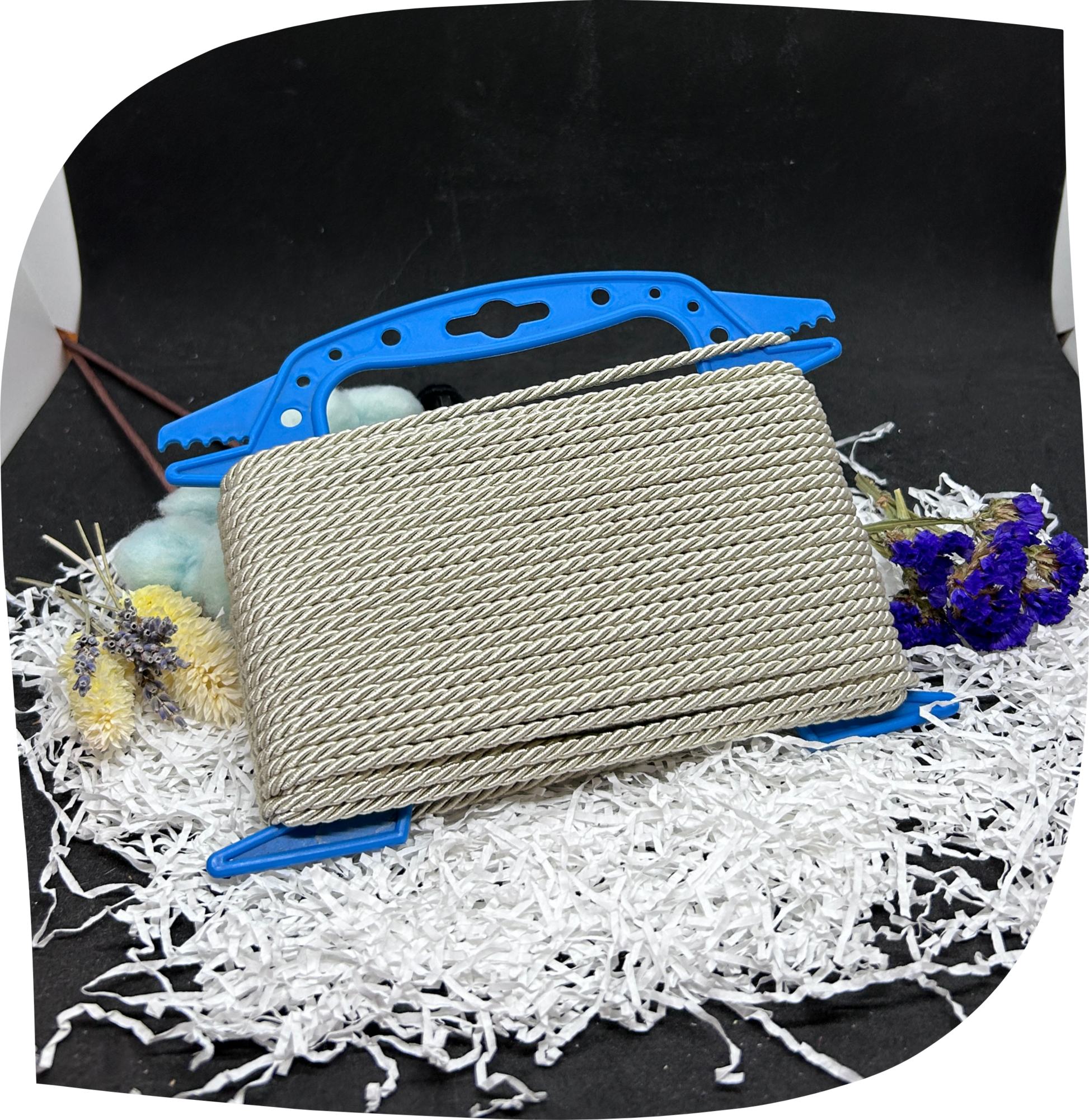 Шнур ПЭ декоративный витой 4,5 мм с сердечником, 200г, 22м,  цвет - 7013