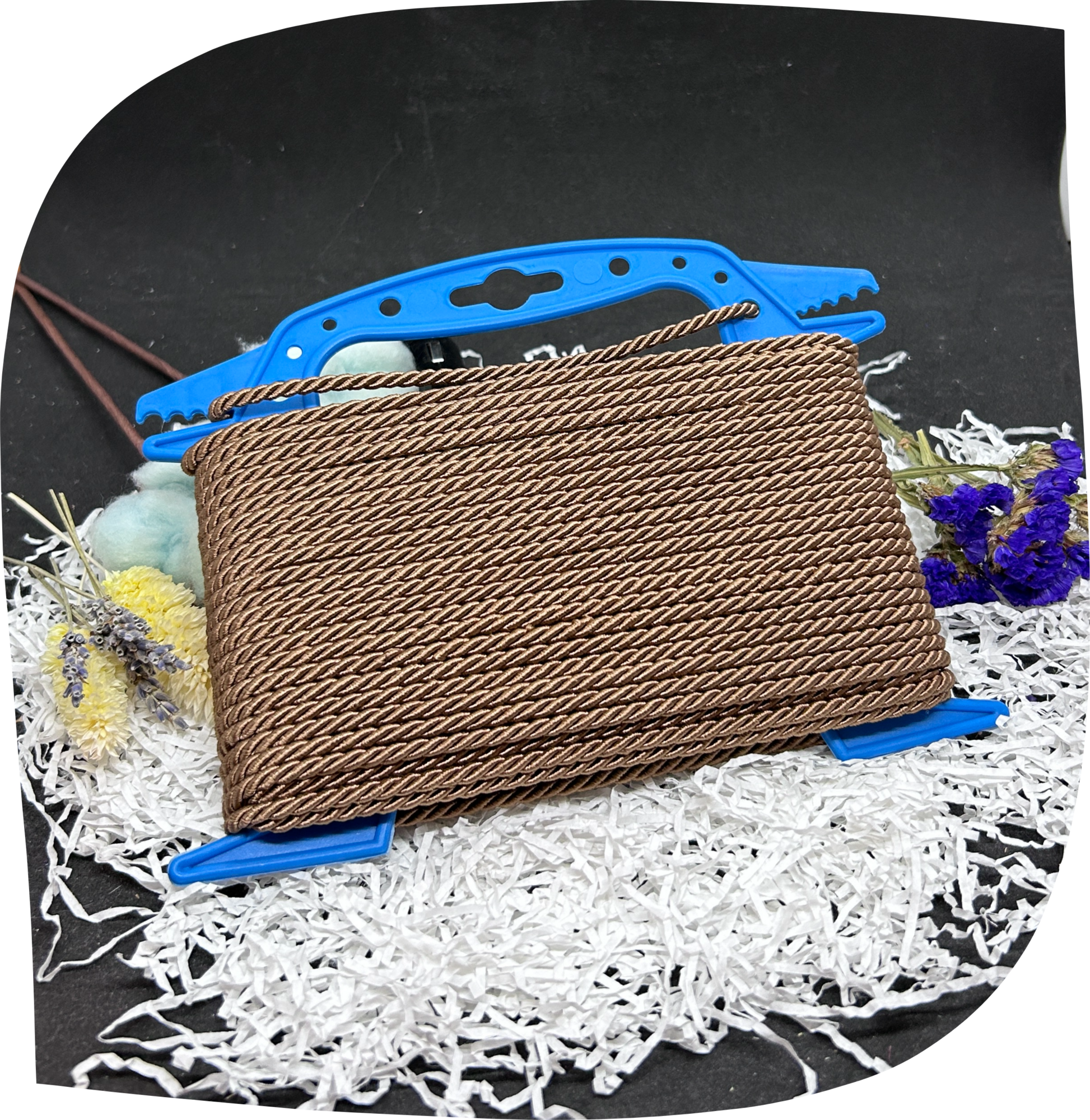 Шнур ПЭ декоративный витой 4,5 мм с сердечником, 200г, 22м,  цвет - 7012