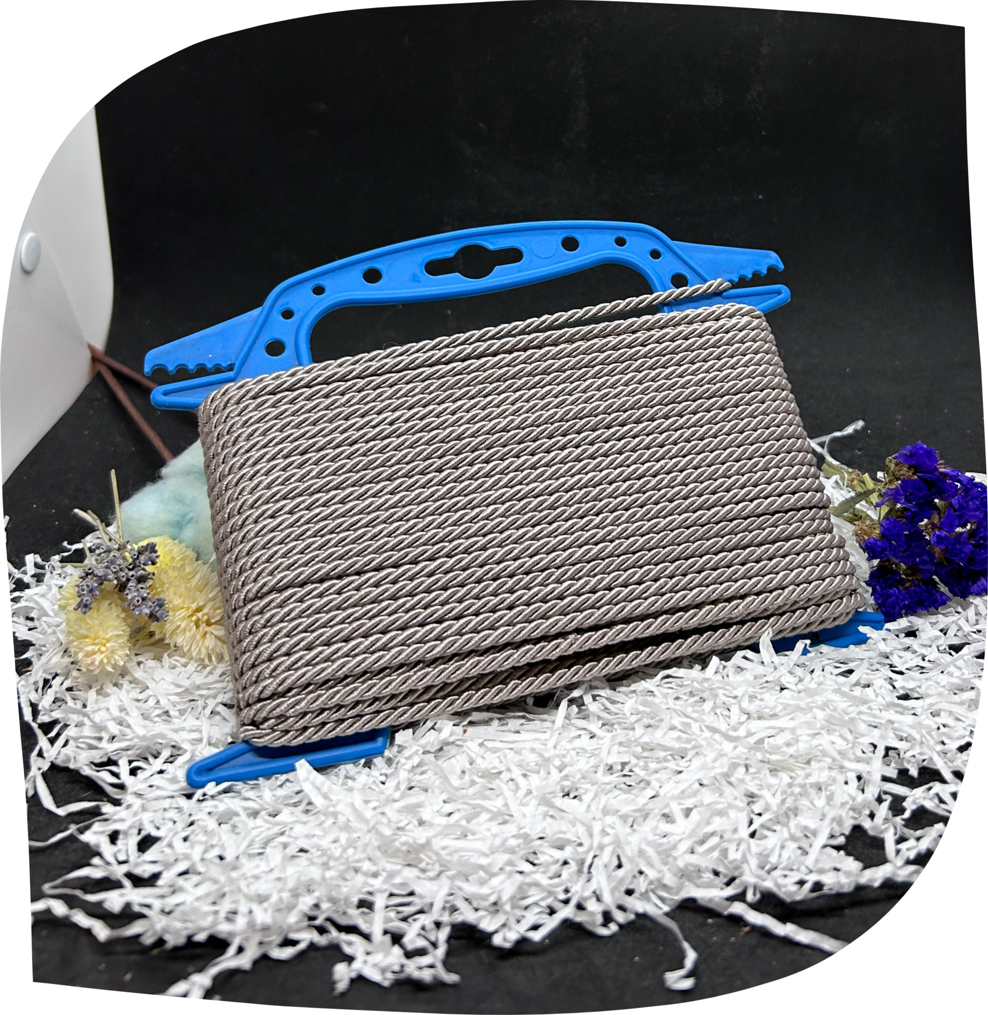 Шнур ПЭ декоративный витой 4,5 мм с сердечником, 200г, 22м,  цвет - 7010