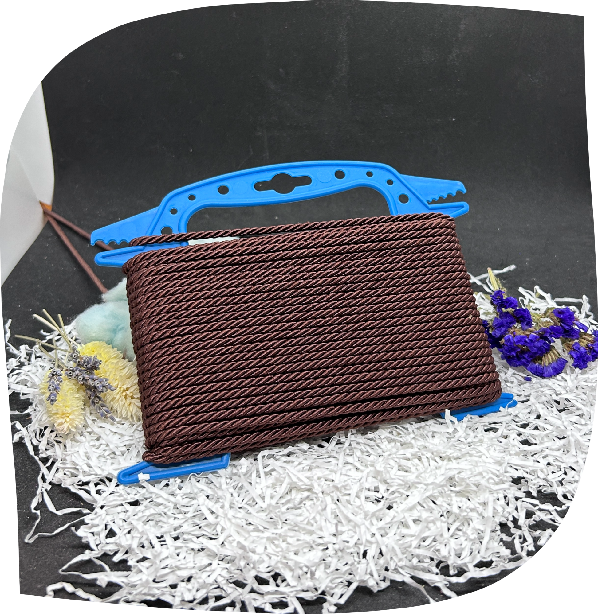 Шнур ПЭ декоративный витой 4,5 мм с сердечником, 200г, 22м,  цвет - 7008