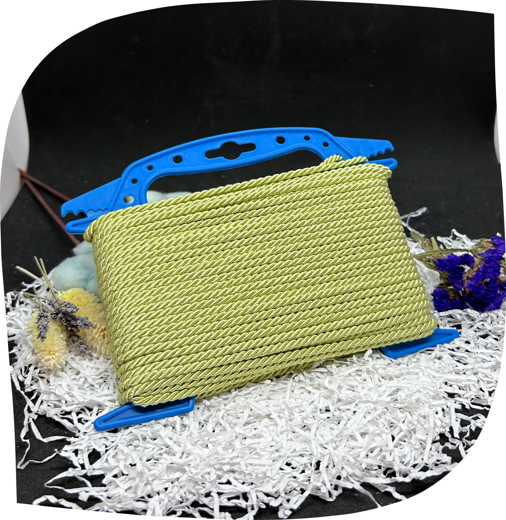 Шнур ПЭ декоративный витой 4,5 мм с сердечником, 200г, 22м,  цвет - 7004