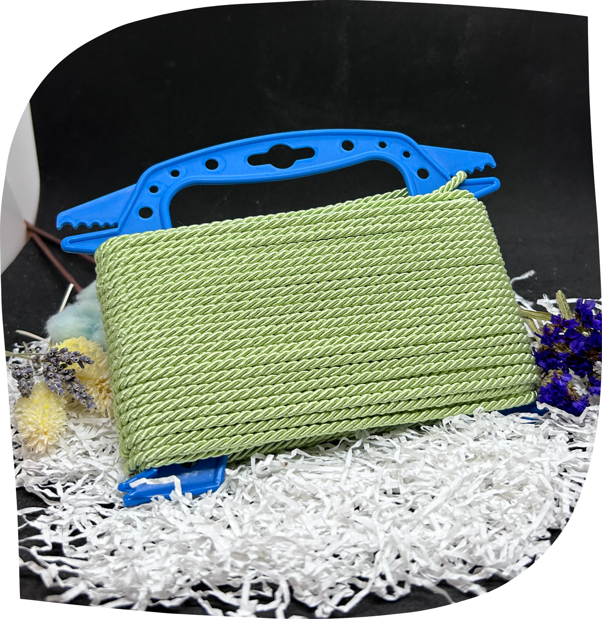 Шнур ПЭ декоративный витой 4,5 мм с сердечником, 200г, 22м,  цвет - 7002