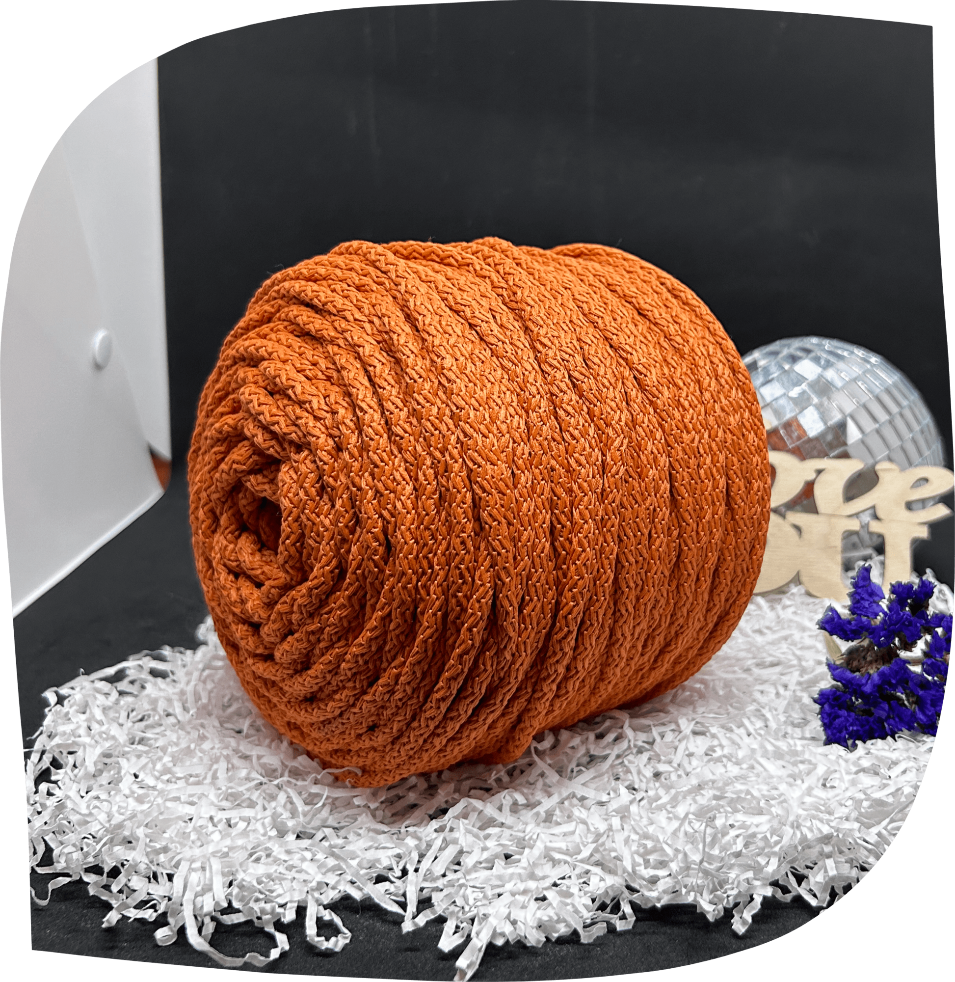 Шнур ПЭ вязаный 5 мм с сердечником, 800г, 100м,  6029 - оранжевый