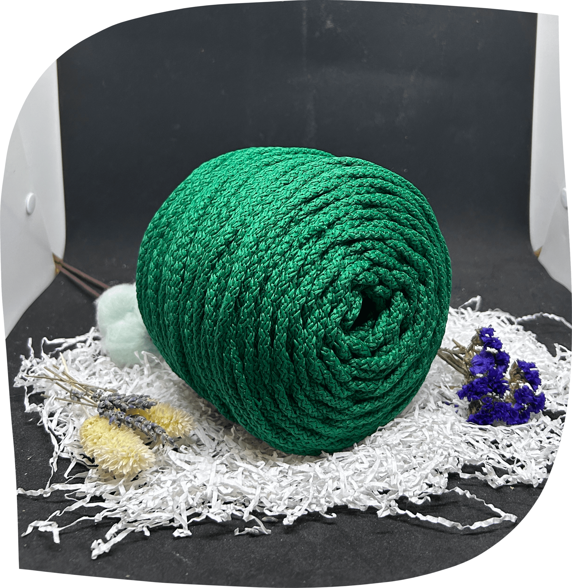 Шнур ПЭ вязаный 5 мм с сердечником, 800г, 100м,  6025 - зеленый