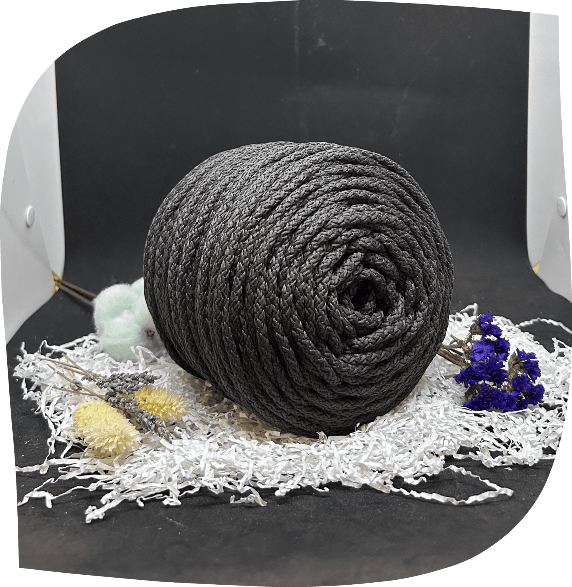 Шнур ПЭ вязаный 5 мм с сердечником, 800г, 100м,  6012 - темно-серый