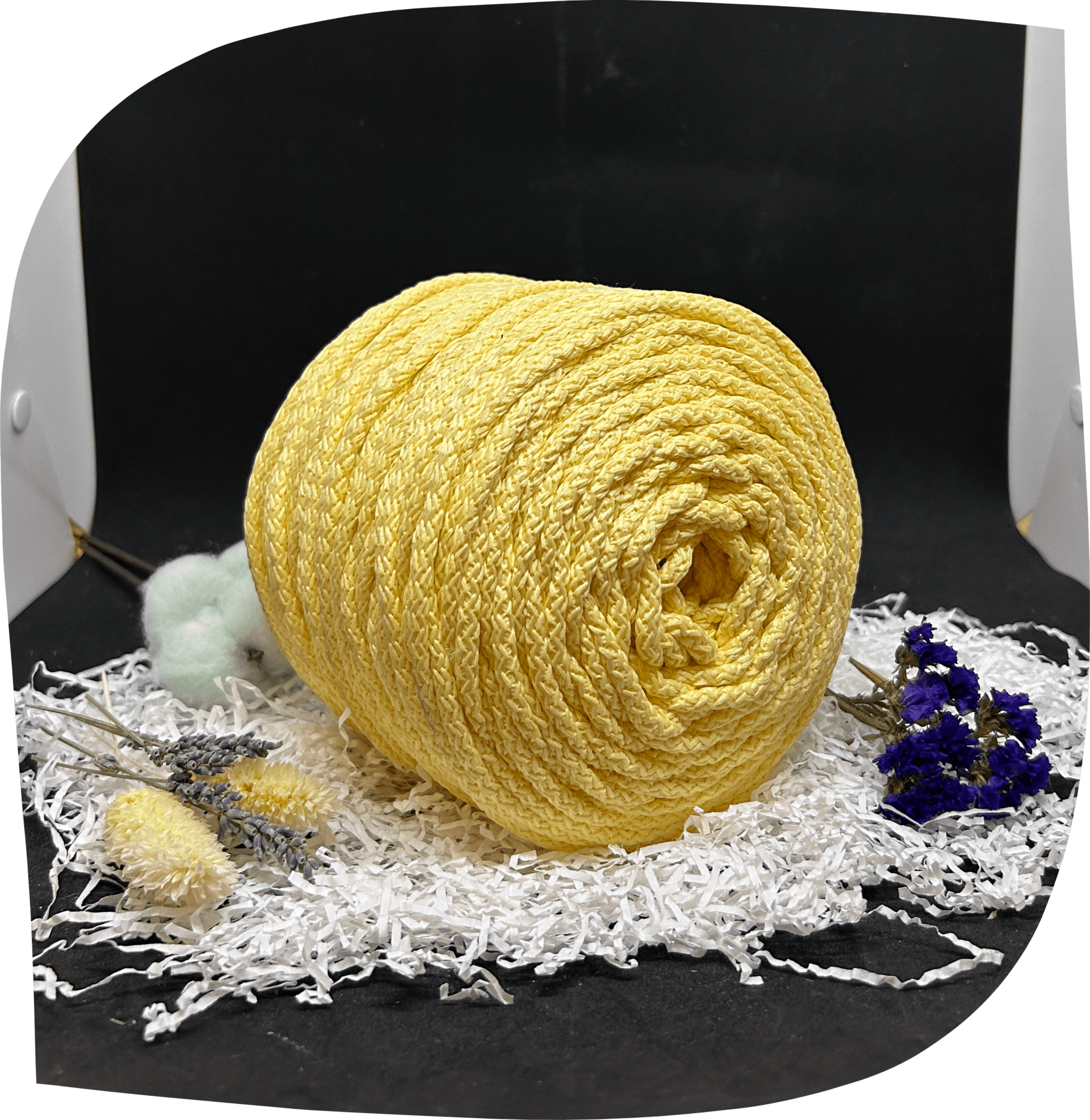 Шнур ПЭ вязаный 5 мм с сердечником, 800г, 100м,  6006 - светло-желтый