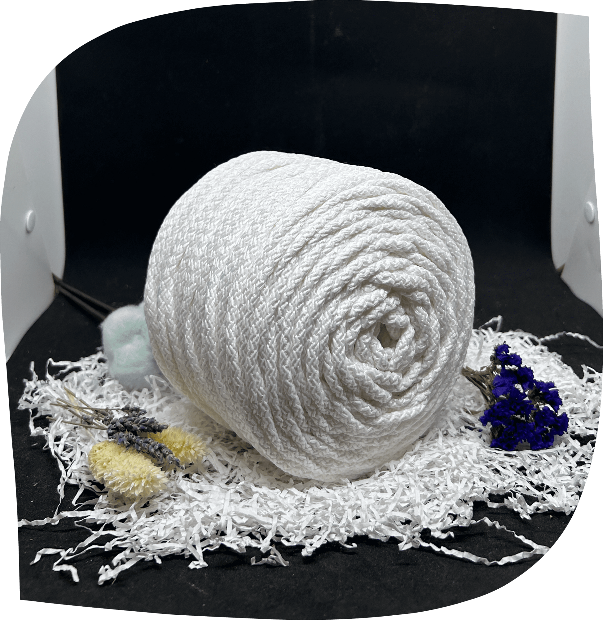 Шнур ПЭ вязаный 5 мм с сердечником, 800г, 100м,  6001 - белый