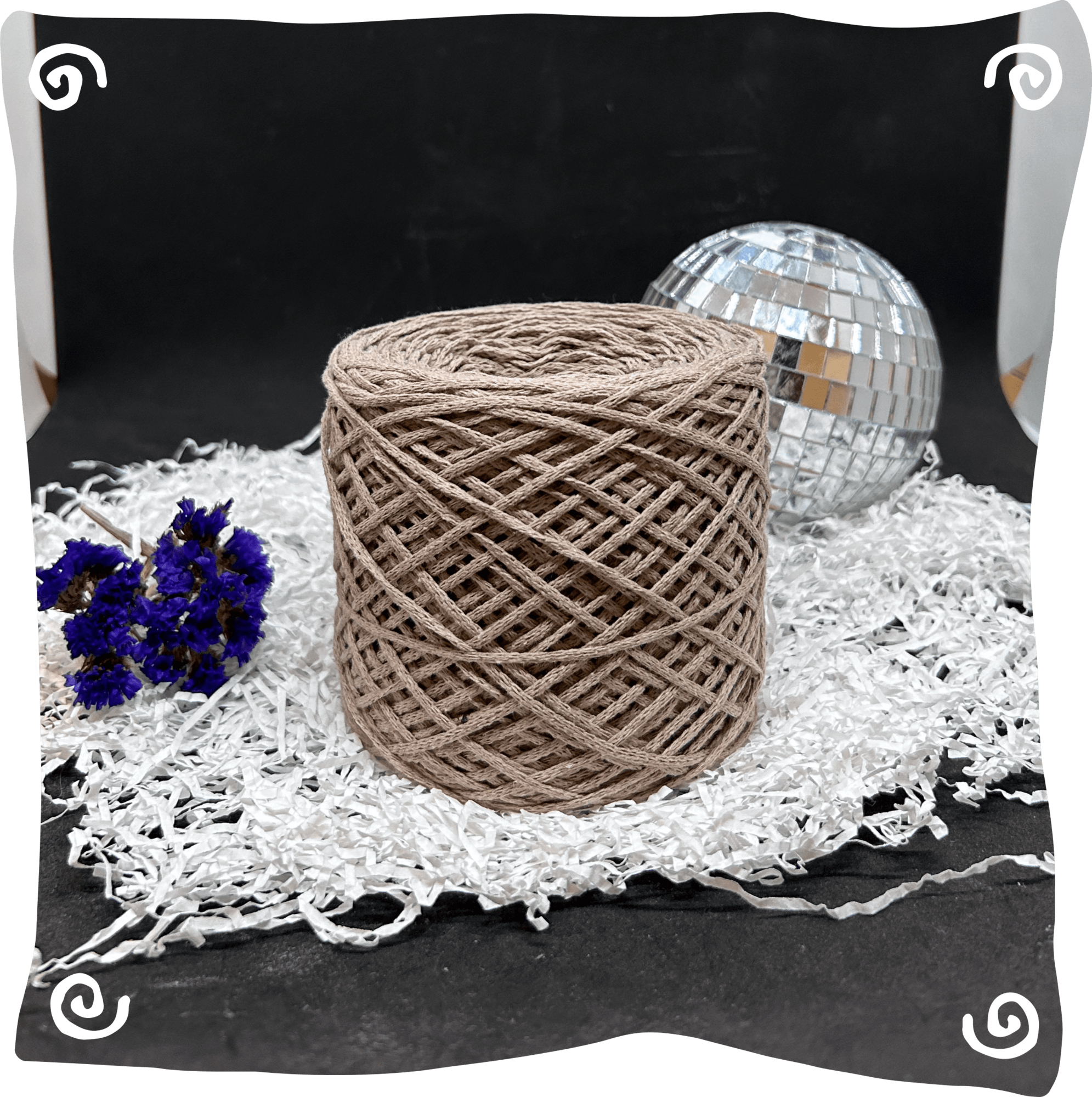 Шнур ХБ вязаный 2 мм, 150г, 200м,  444 – верблюд