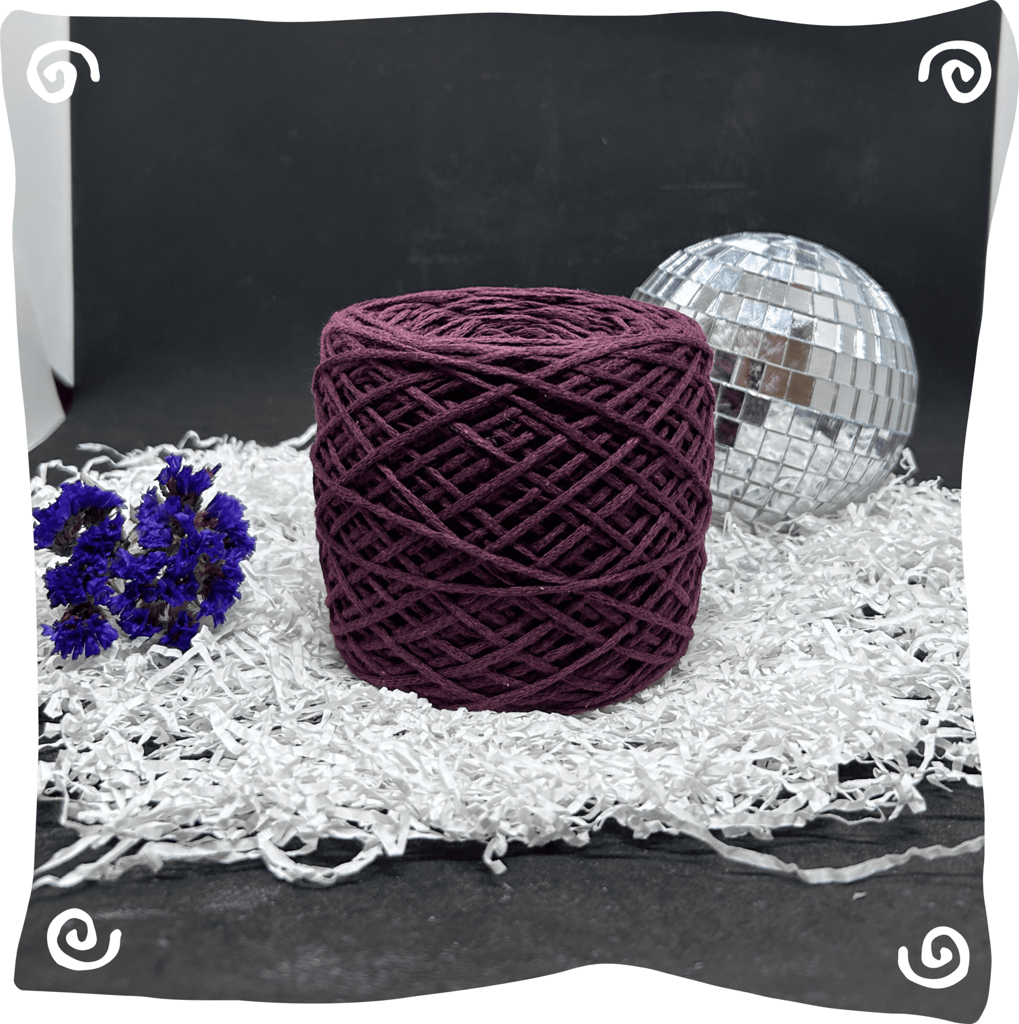 Шнур ХБ вязаный 2 мм, 150г, 200м,  440 – красное дерево