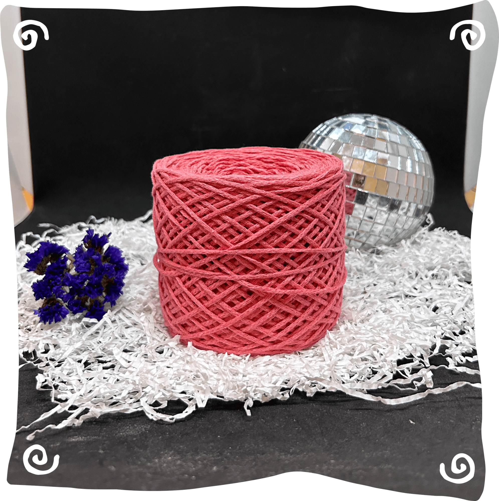 Шнур ХБ вязаный 2 мм, 150г, 200м,  436 – коралловый