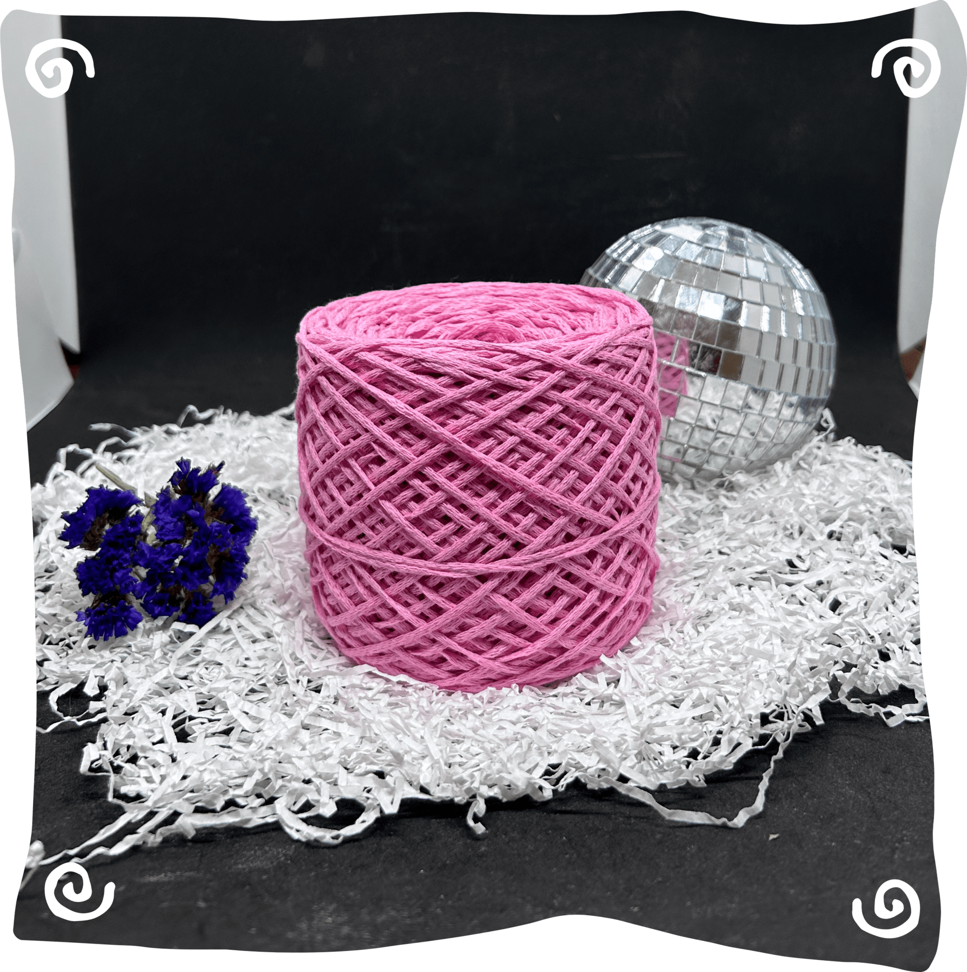 Шнур ХБ вязаный 2 мм, 150г, 200м,  429 – розовый