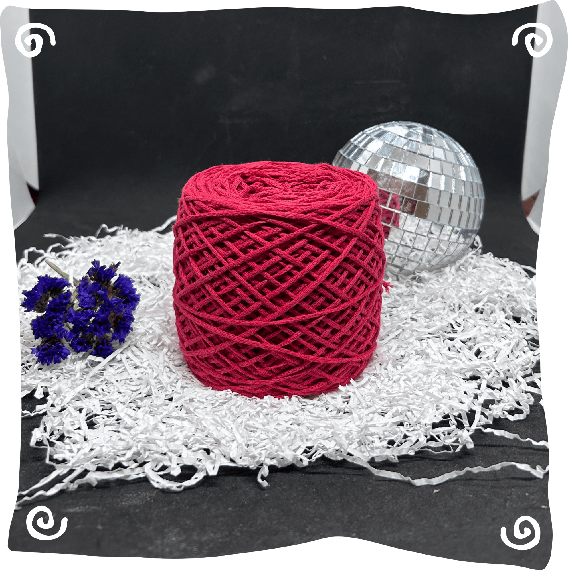 Шнур ХБ вязаный 2 мм, 150г, 200м,  426 – красный