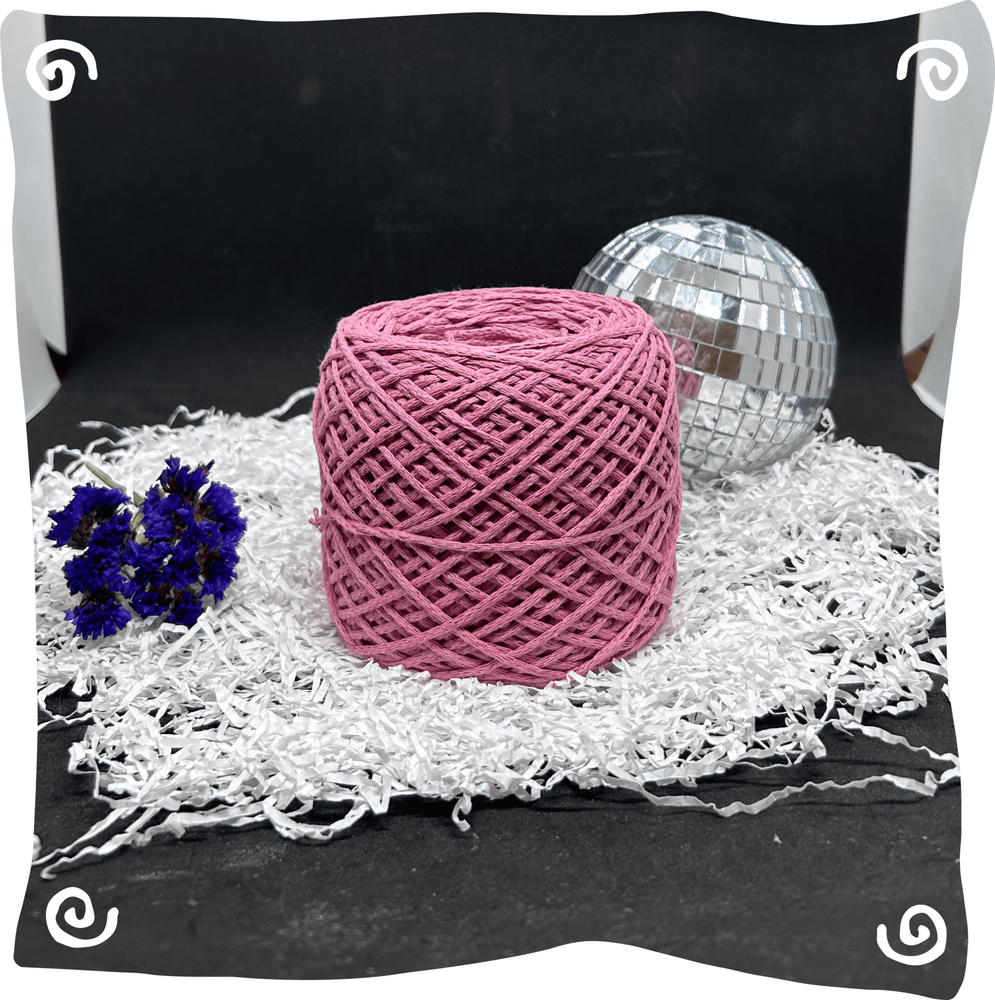 Шнур ХБ вязаный 2 мм, 150г, 200м,  424 – персик