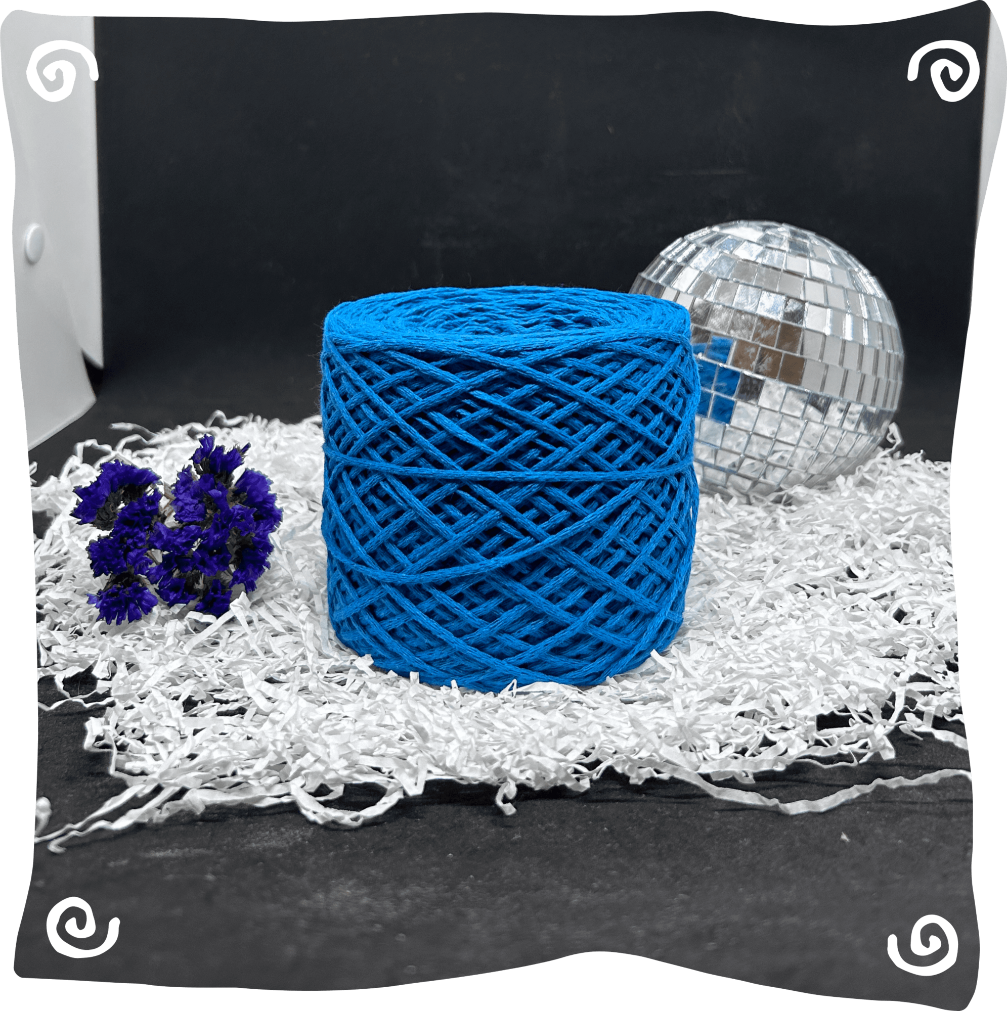 Шнур ХБ вязаный 2 мм, 150г, 200м,  422 – темно-голубой