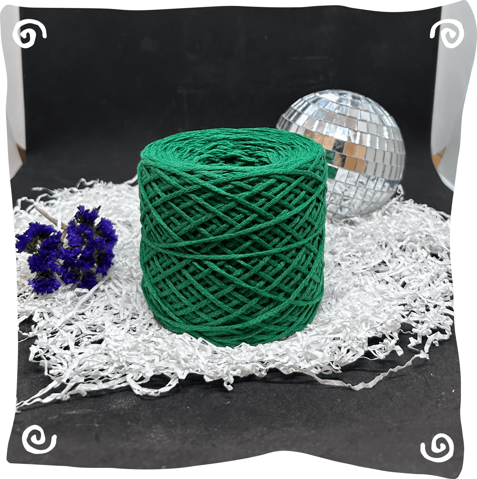 Шнур ХБ вязаный 2 мм, 150г, 200м,  421 – зеленый