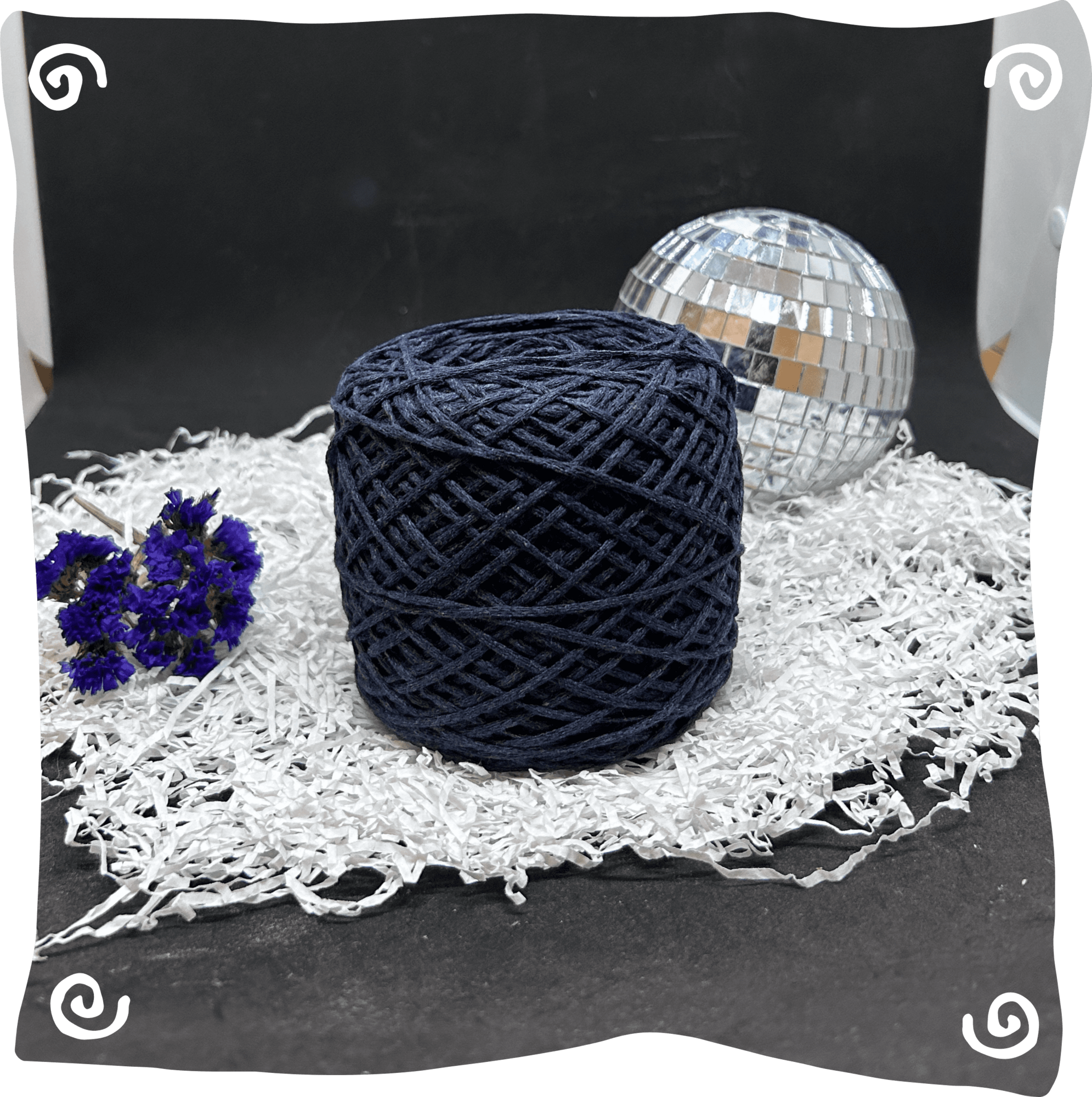 Шнур ХБ вязаный 2 мм, 150г, 200м,  415 – темно-джинсовый