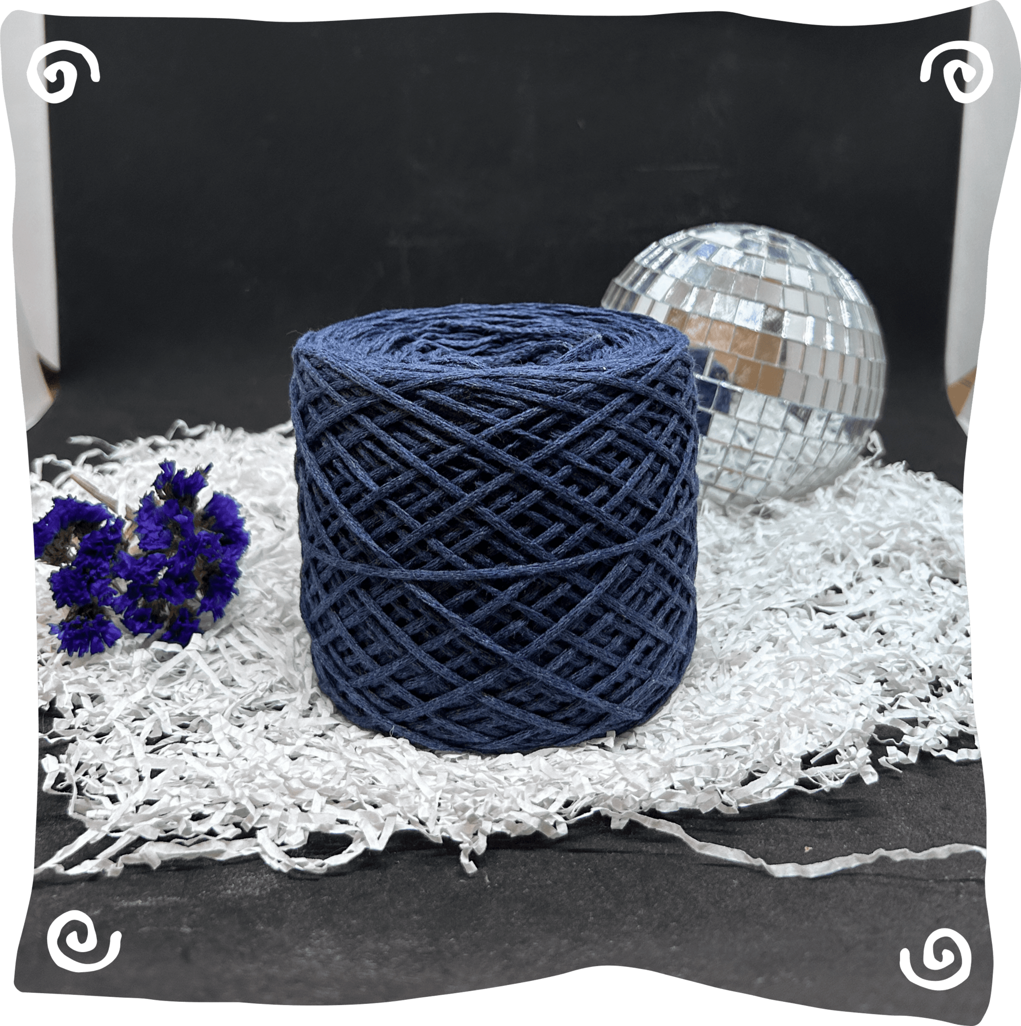 Шнур ХБ вязаный 2 мм, 150г, 200м,  414 – джинсовый