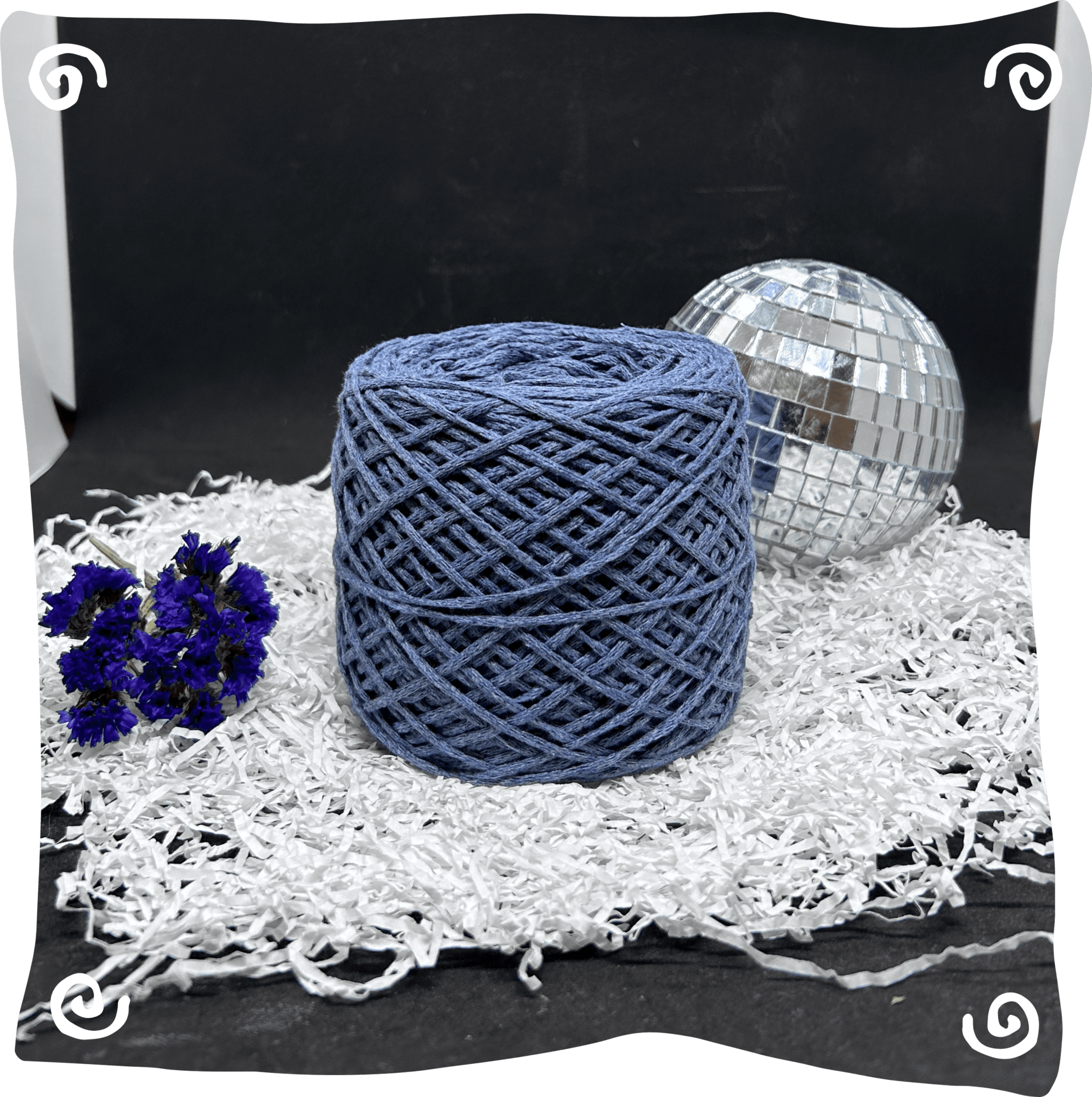 Шнур ХБ вязаный 2 мм, 150г, 200м,  413 – светло-джинсовый