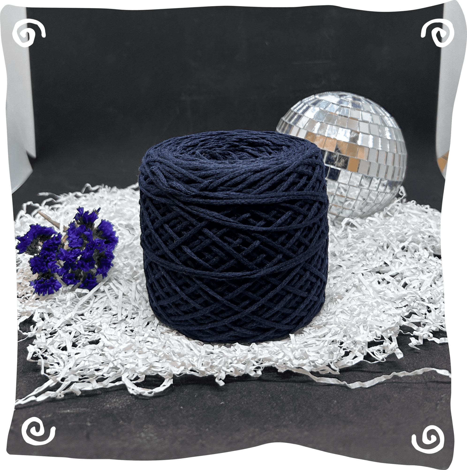 Шнур ХБ вязаный 2 мм, 150г, 200м,  412 – темно-синий