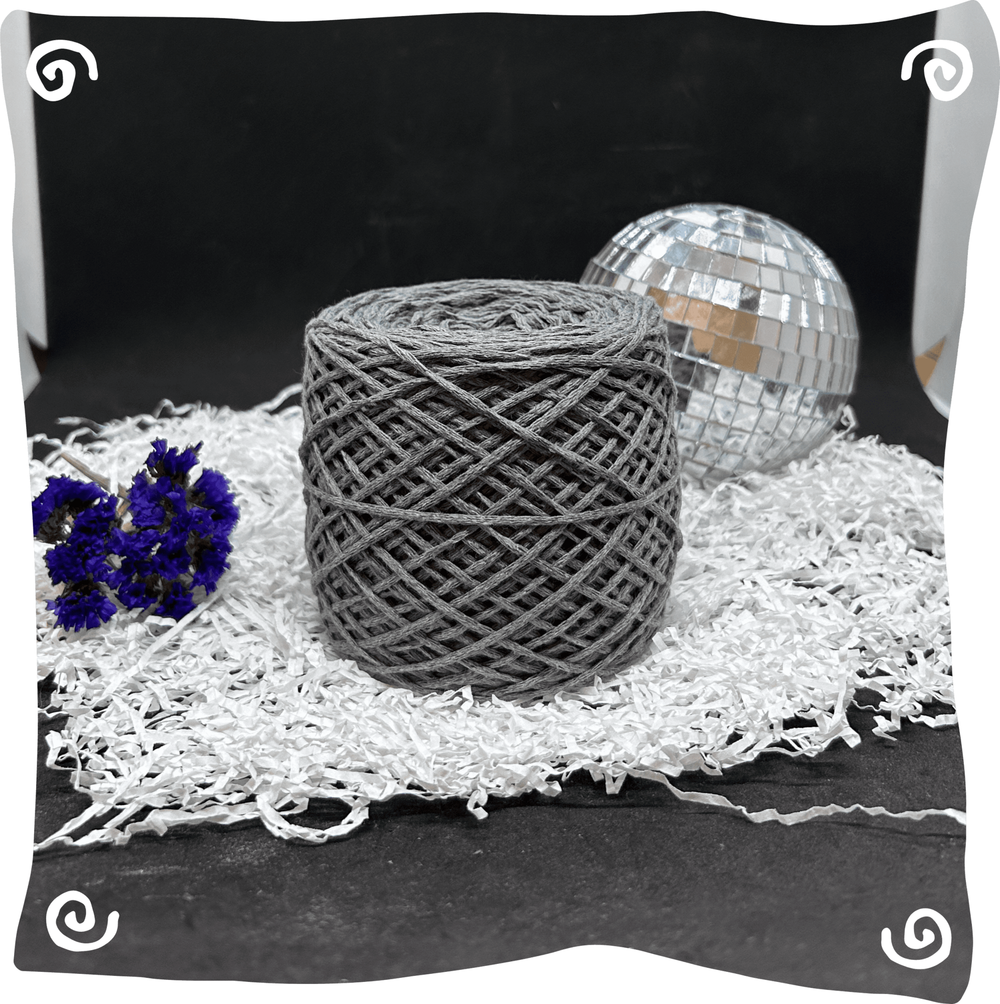 Шнур ХБ вязаный 2 мм, 150г, 200м,  408 – серый